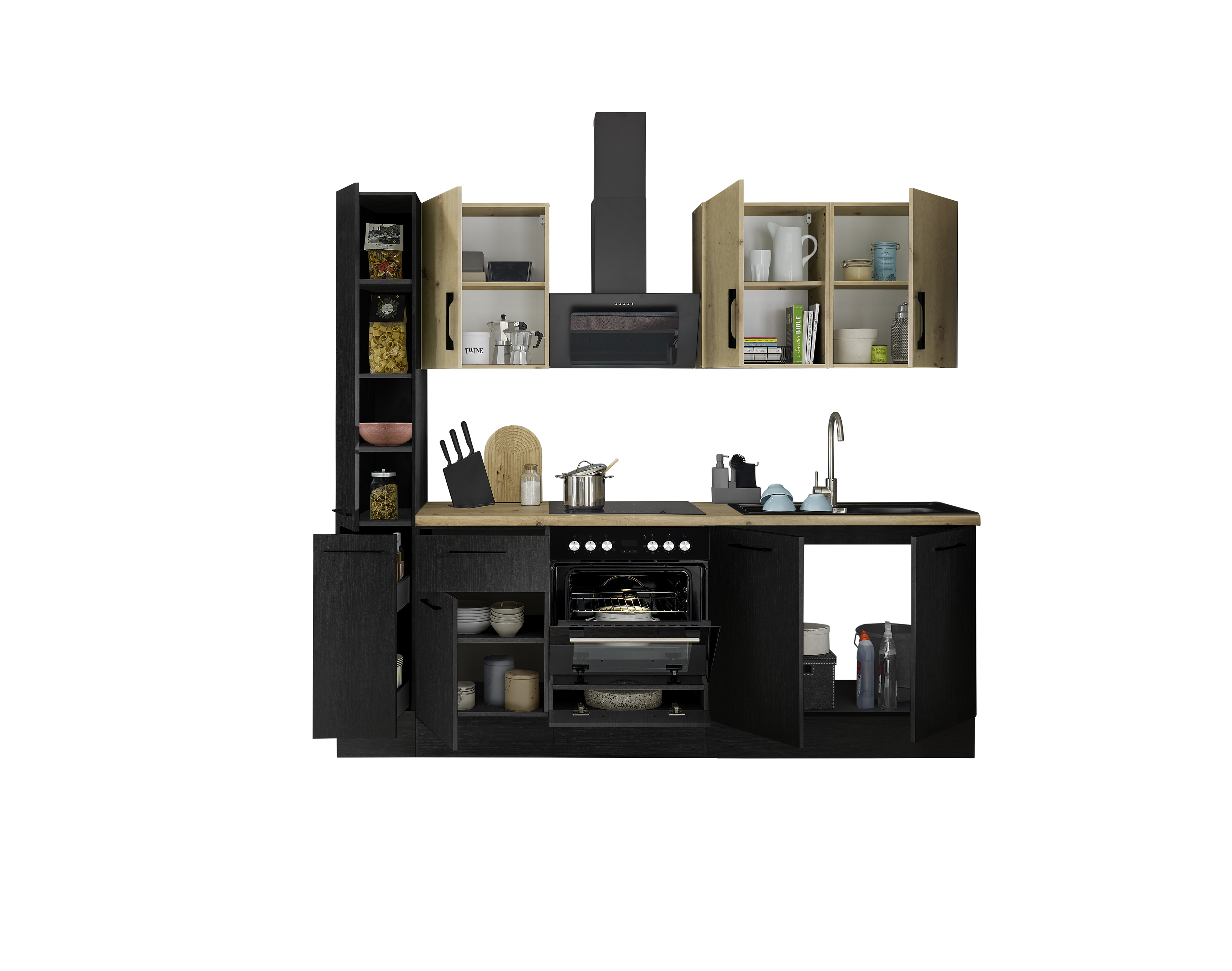 Küchenblock mit E-Geräten CORNWALL (Zeile-Apotheker) IV Küchenblock mit E-Geräten CORNWALL (Zeile-Apotheker) IV