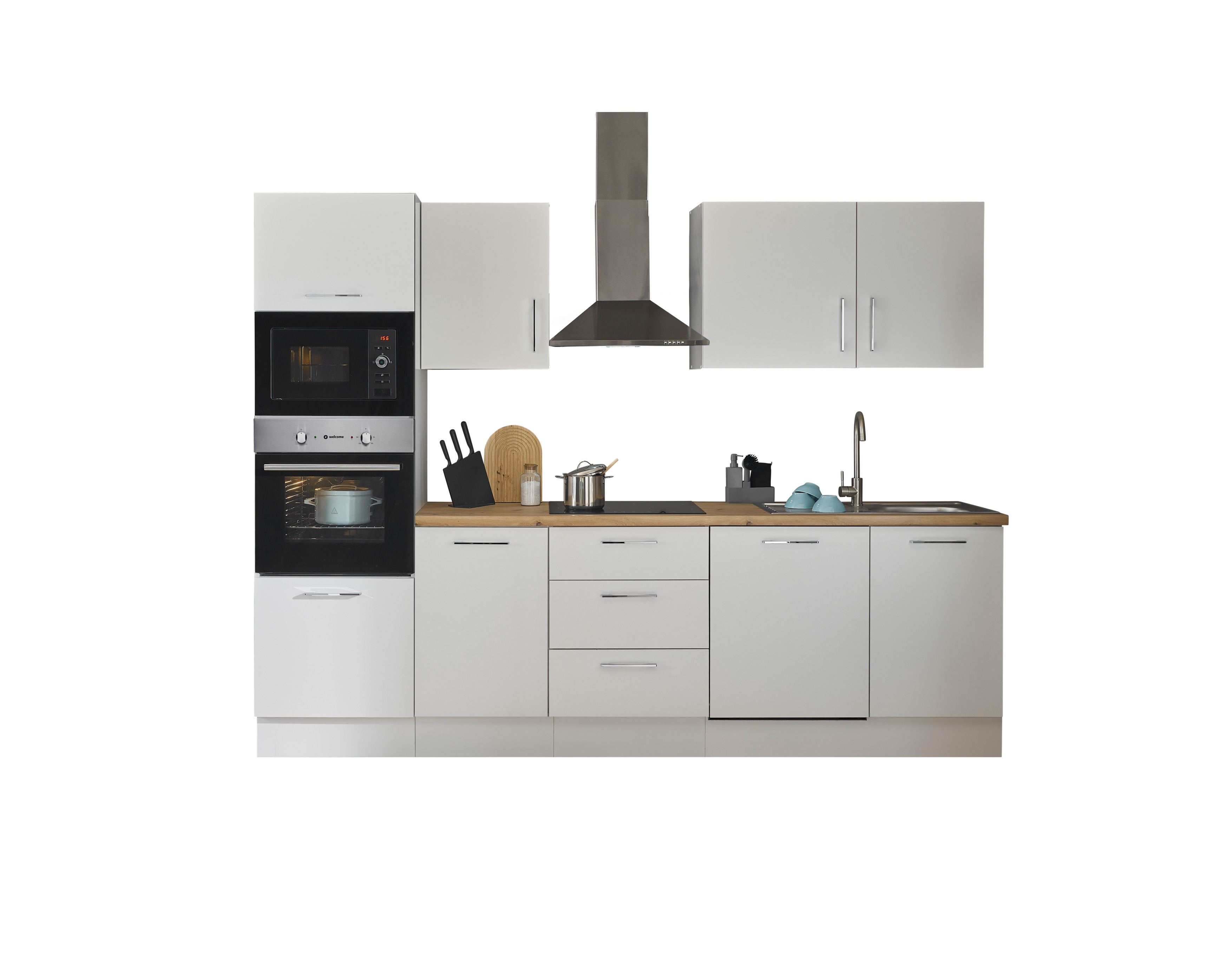 Küchenblock mit E-Geräten CORNWALL (Zeile-Backofen-Mikrowelle) III Küchenblock mit E-Geräten CORNWALL (Zeile-Backofen-Mikrowelle) III