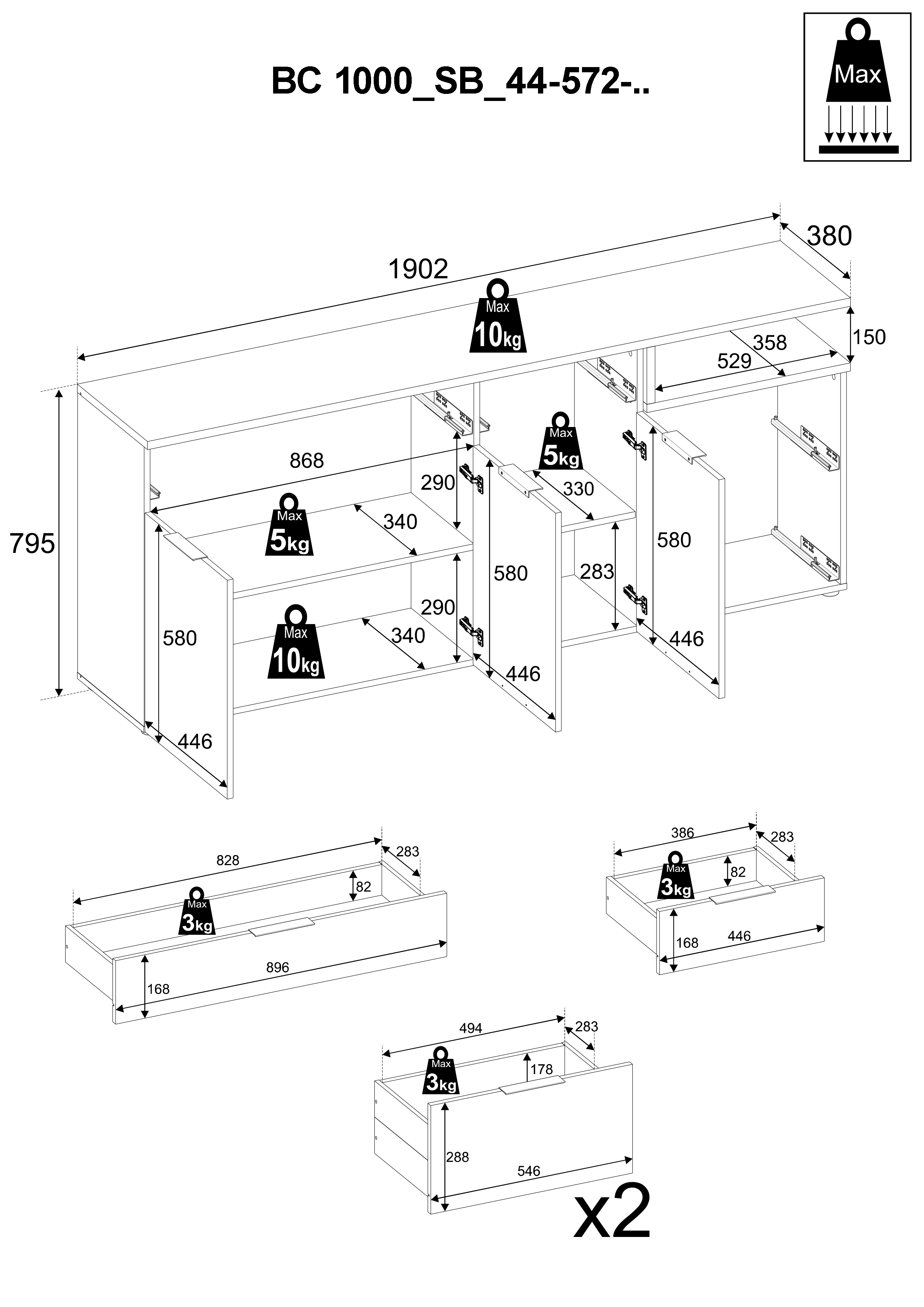 Sideboard BC 1000 Sideboard BC 1000