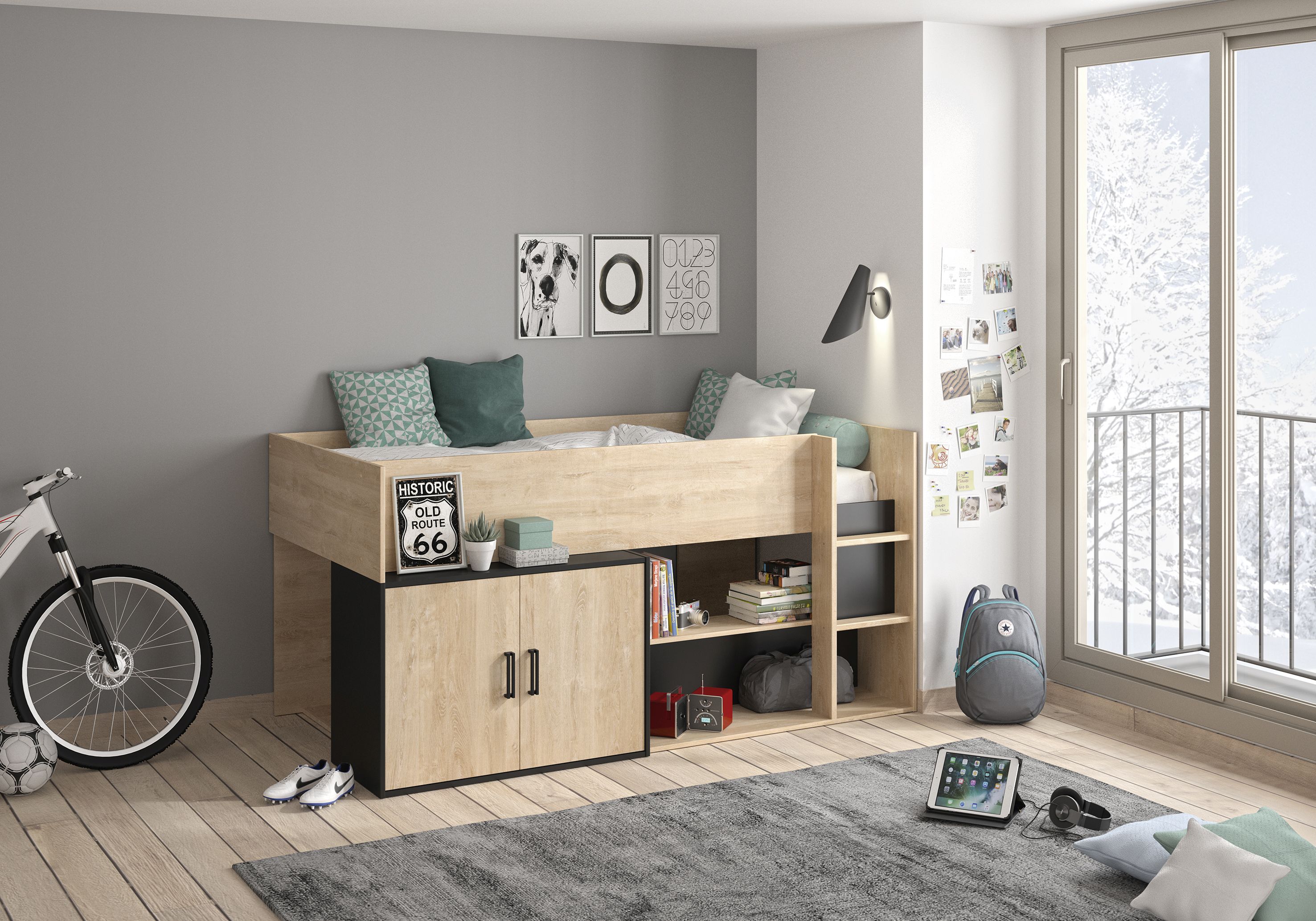Hochbett 90 x 200 cm ARZ