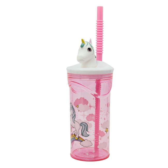 3D Trinkflasche Einhorn RAINBOW