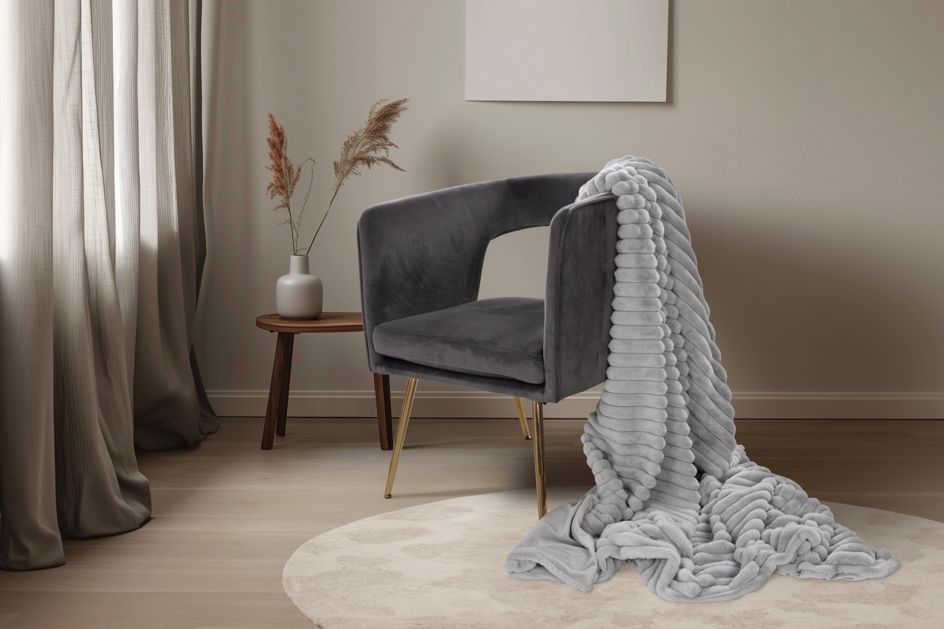 Wohndecke in Cordoptik PLUSH BLANKET