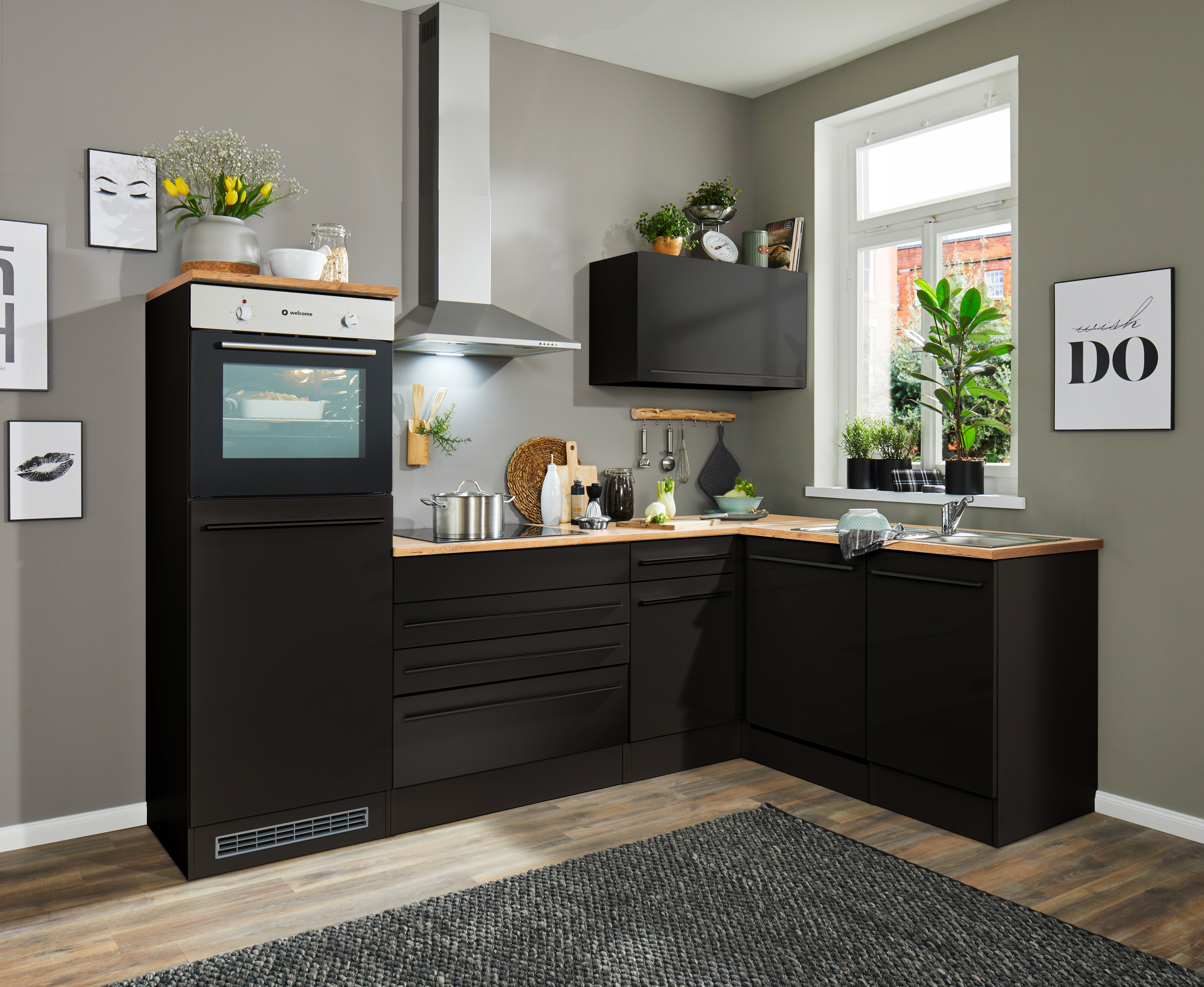 Küchenblock mit E-Geräten JAZZ 6 (Ecke) I Küchenblock mit E-Geräten JAZZ 6 (Ecke) I