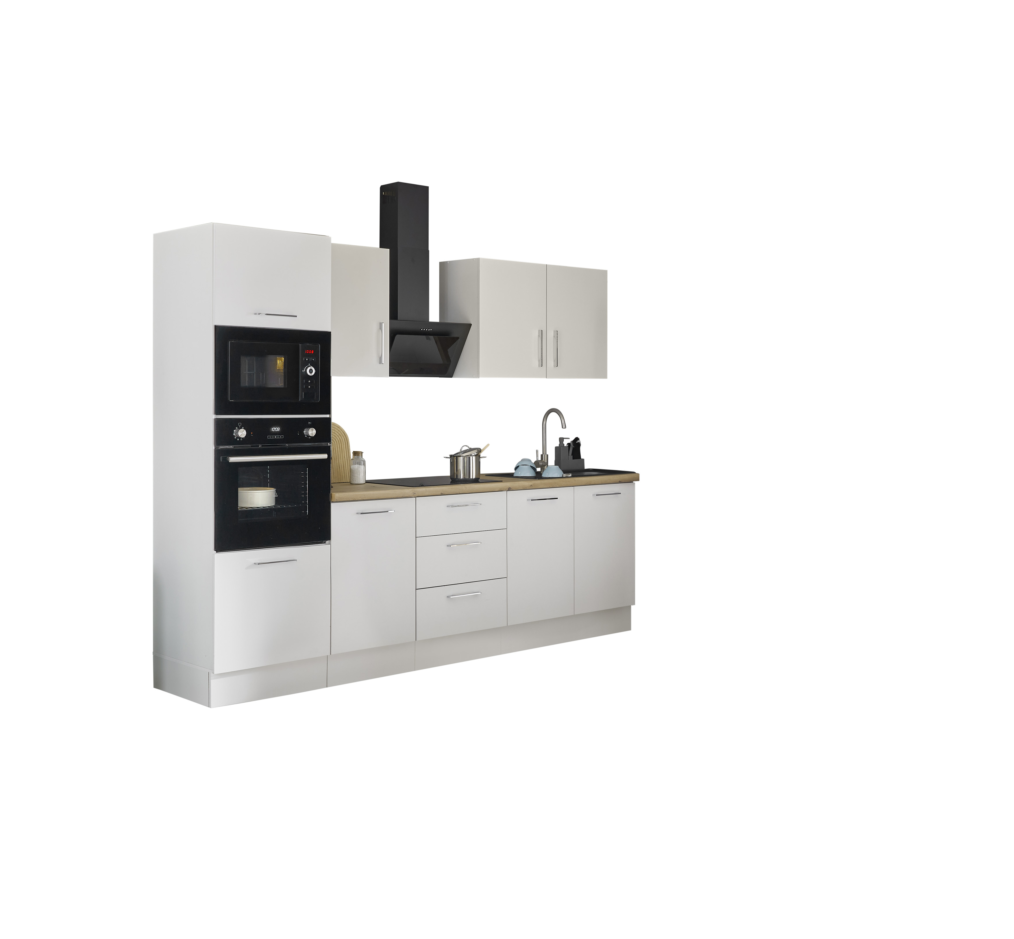 Küchenblock mit E-Geräten CORNWALL (Zeile-Backofen-Mikrowelle) II