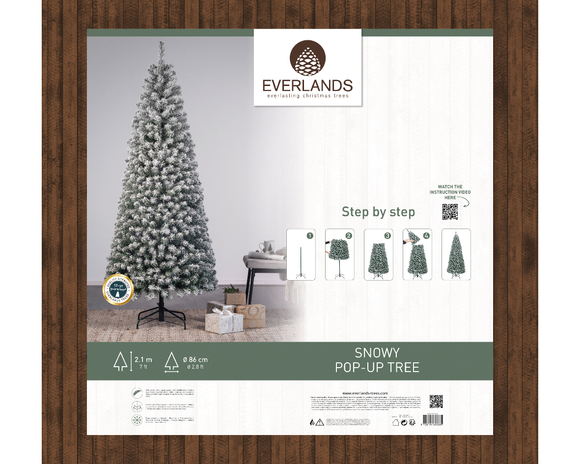 Tannenbaum 210cm beschneit POP-UP