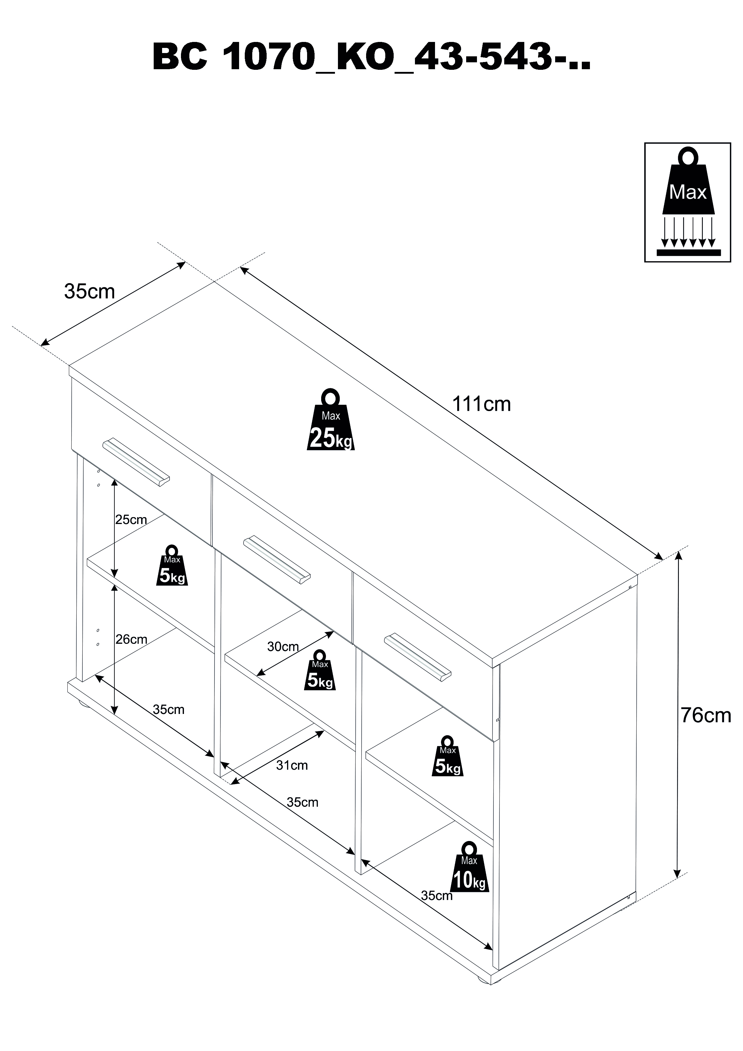 Kommode BC 1070 Kommode BC 1070