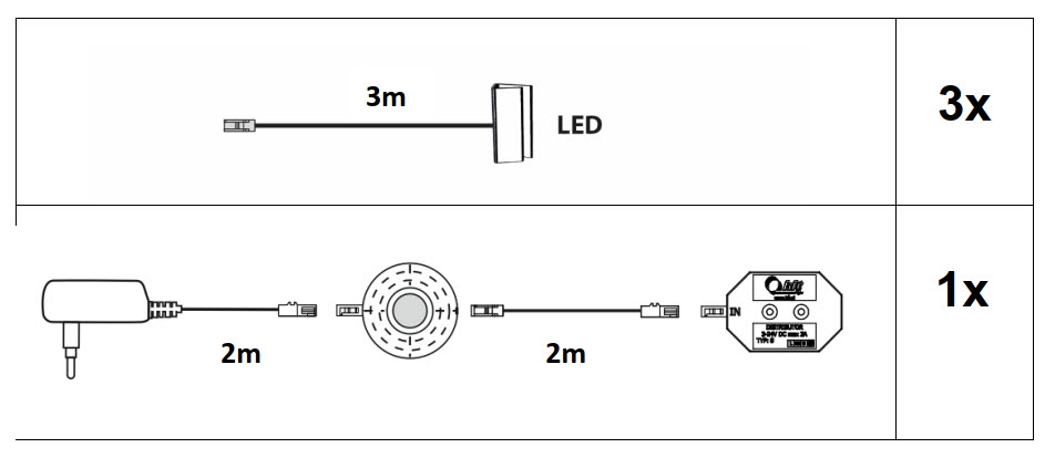 Glasbodenclips 3er-Set XZBWWC 03
