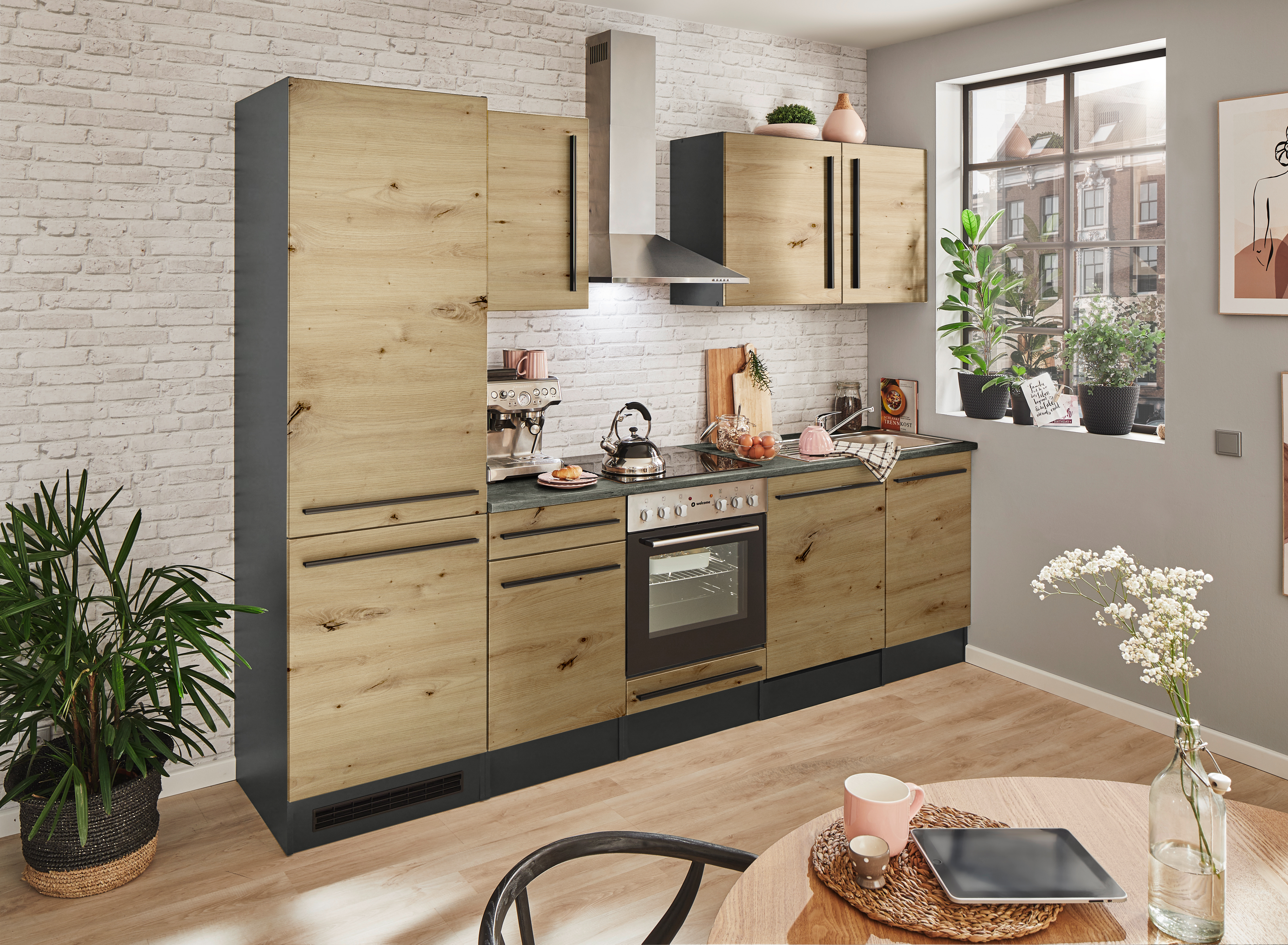 Küchenblock mit E-Geräten JAZZ 8 (Zeile-Kühlschrank) III