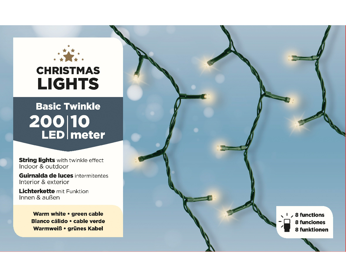 LED Basic-Lichterkette 10m warmweiß CHRISTMAS LIGHTS