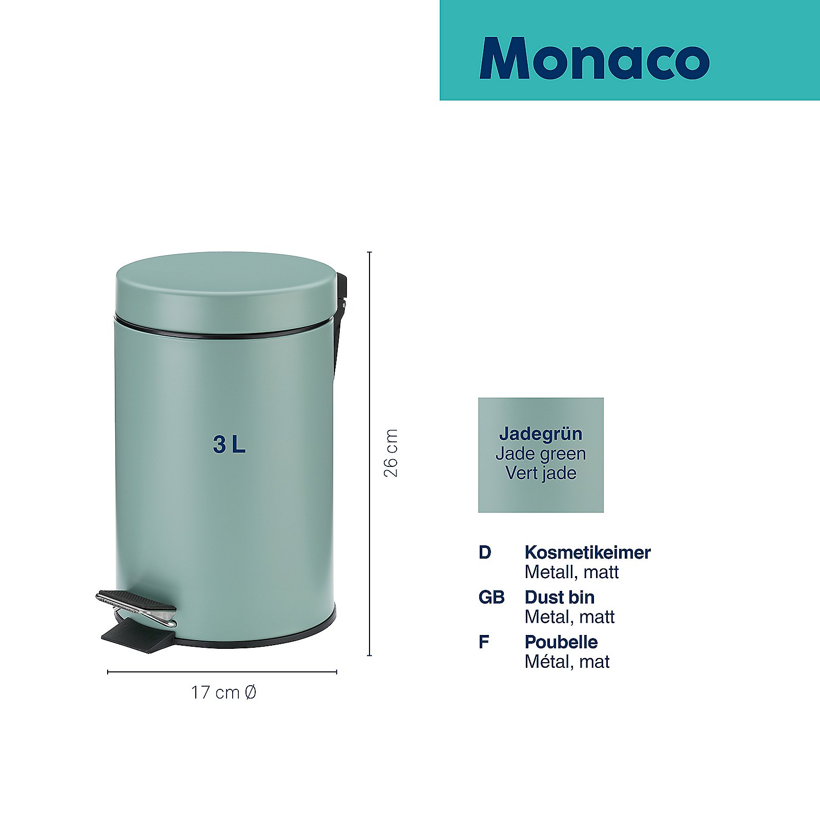 Kosmetikeimer MONACO