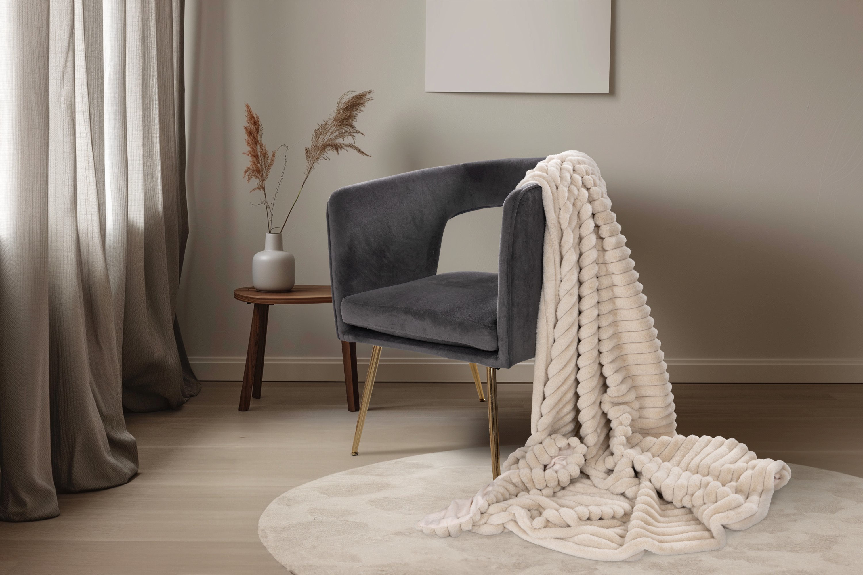 Wohndecke in Cordoptik PLUSH BLANKET