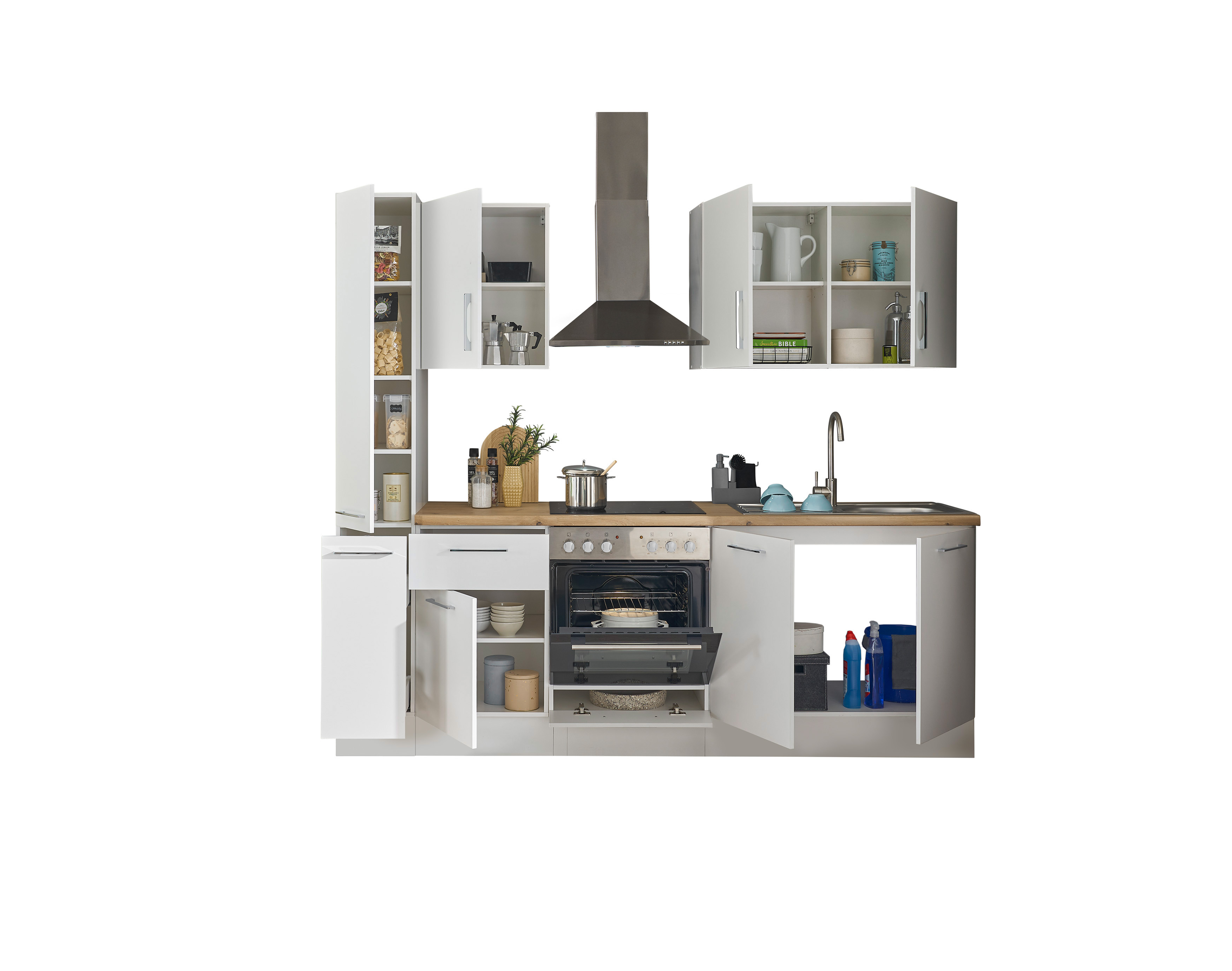 Küchenblock mit E-Geräten CORNWALL (Zeile-Apotheker) I Küchenblock mit E-Geräten CORNWALL (Zeile-Apotheker) I