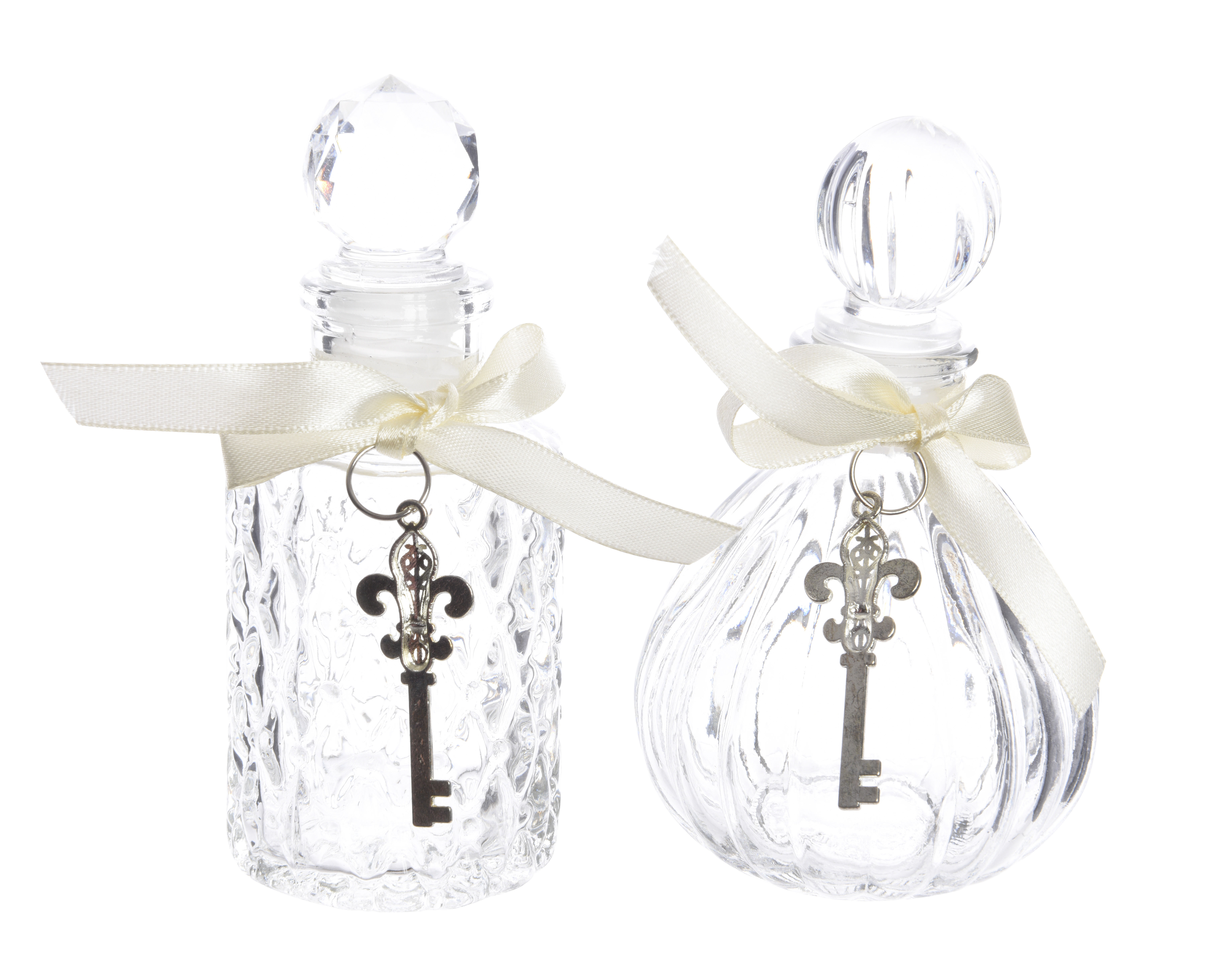 Glasfläschen mit Schlüssel ROMANTIK