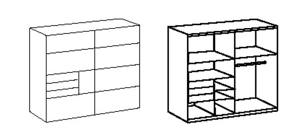 Schwebetürenschrank SAIGON Schwebetürenschrank SAIGON