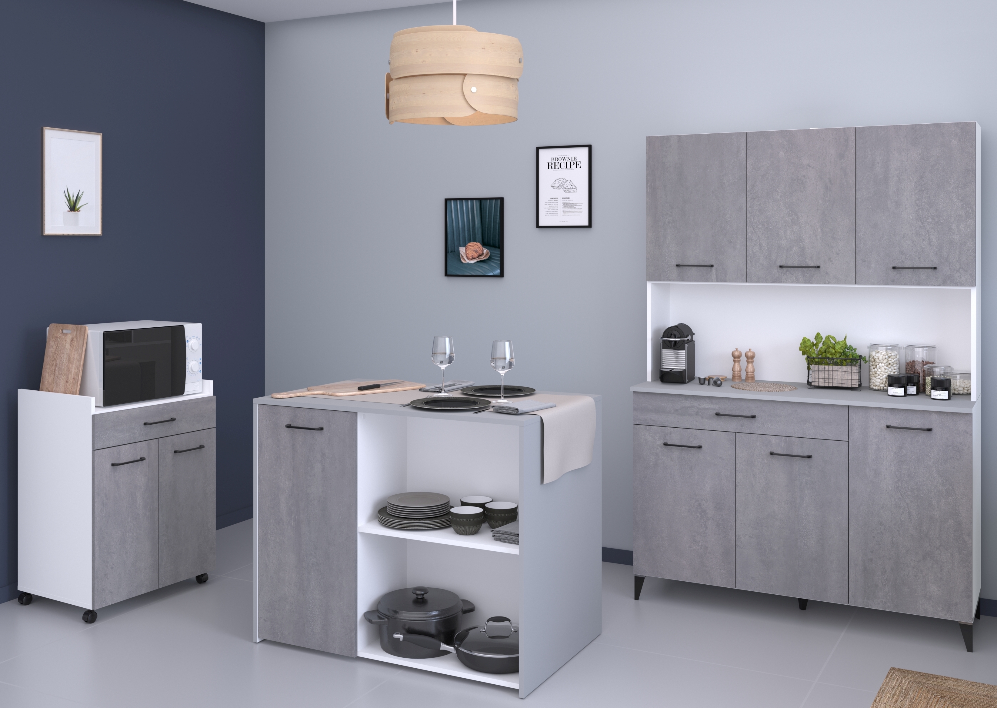 Küchenbuffet-Set MEMPHIS 6 Küchenbuffet-Set MEMPHIS 6