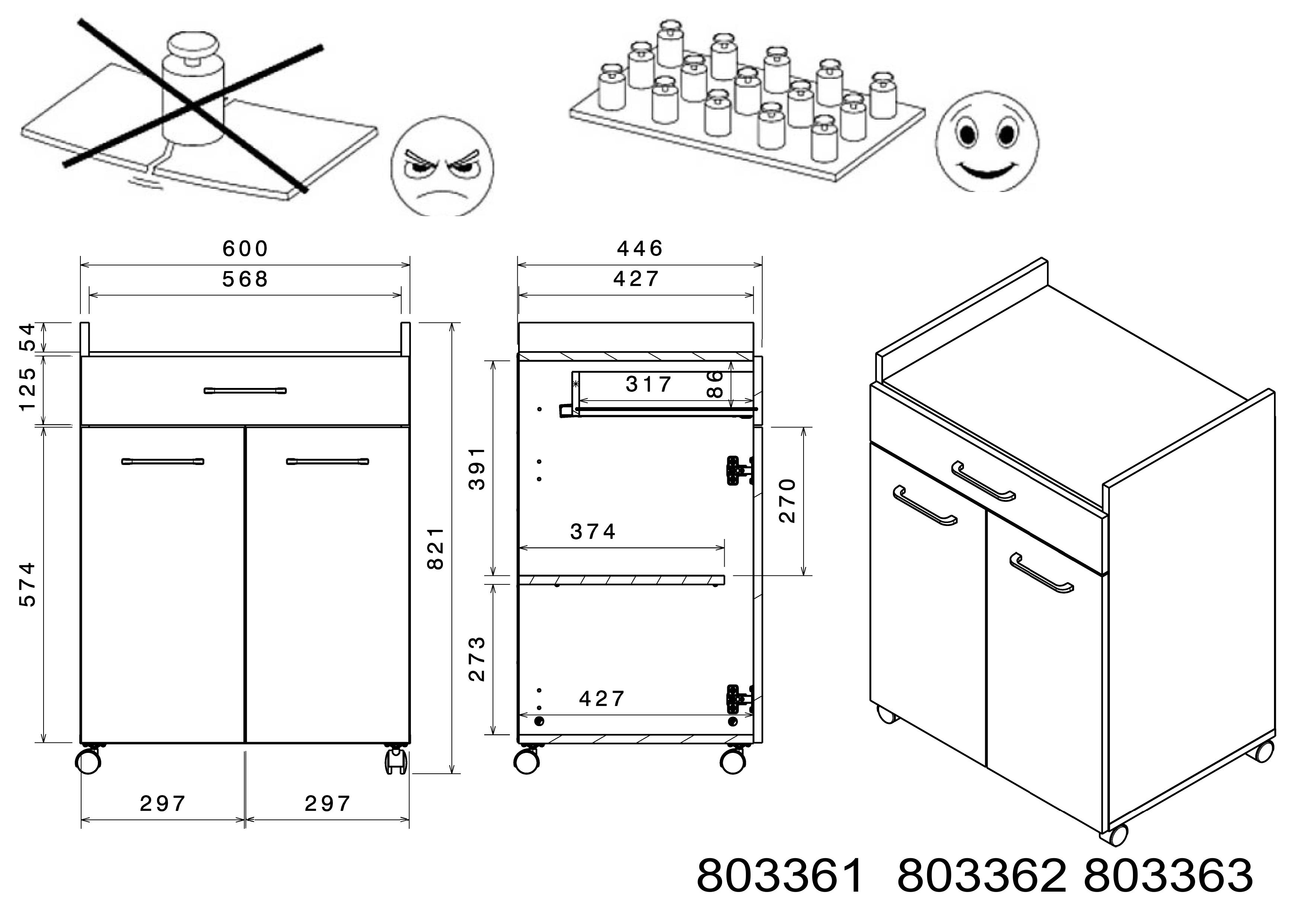 Küchenbuffet-Set MEMPHIS 6 Küchenbuffet-Set MEMPHIS 6