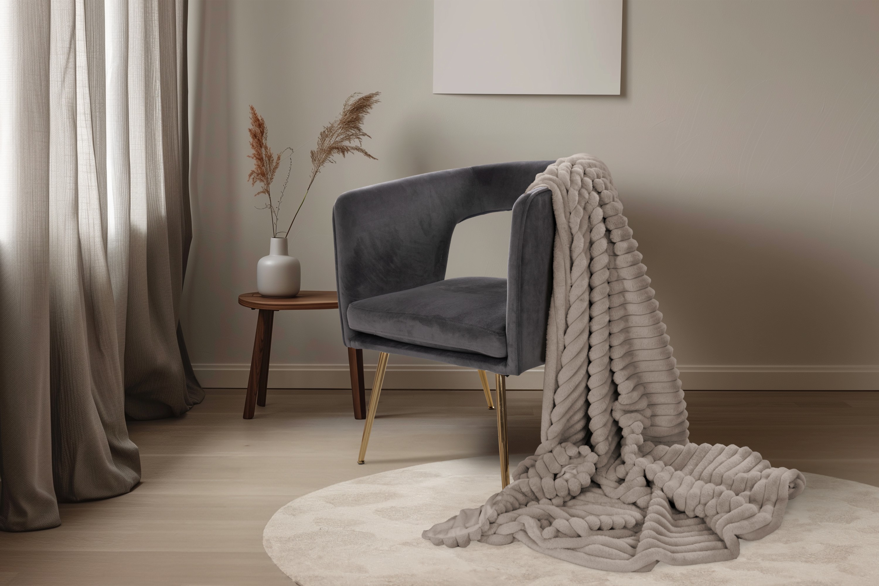 Wohndecke in Cordoptik PLUSH BLANKET