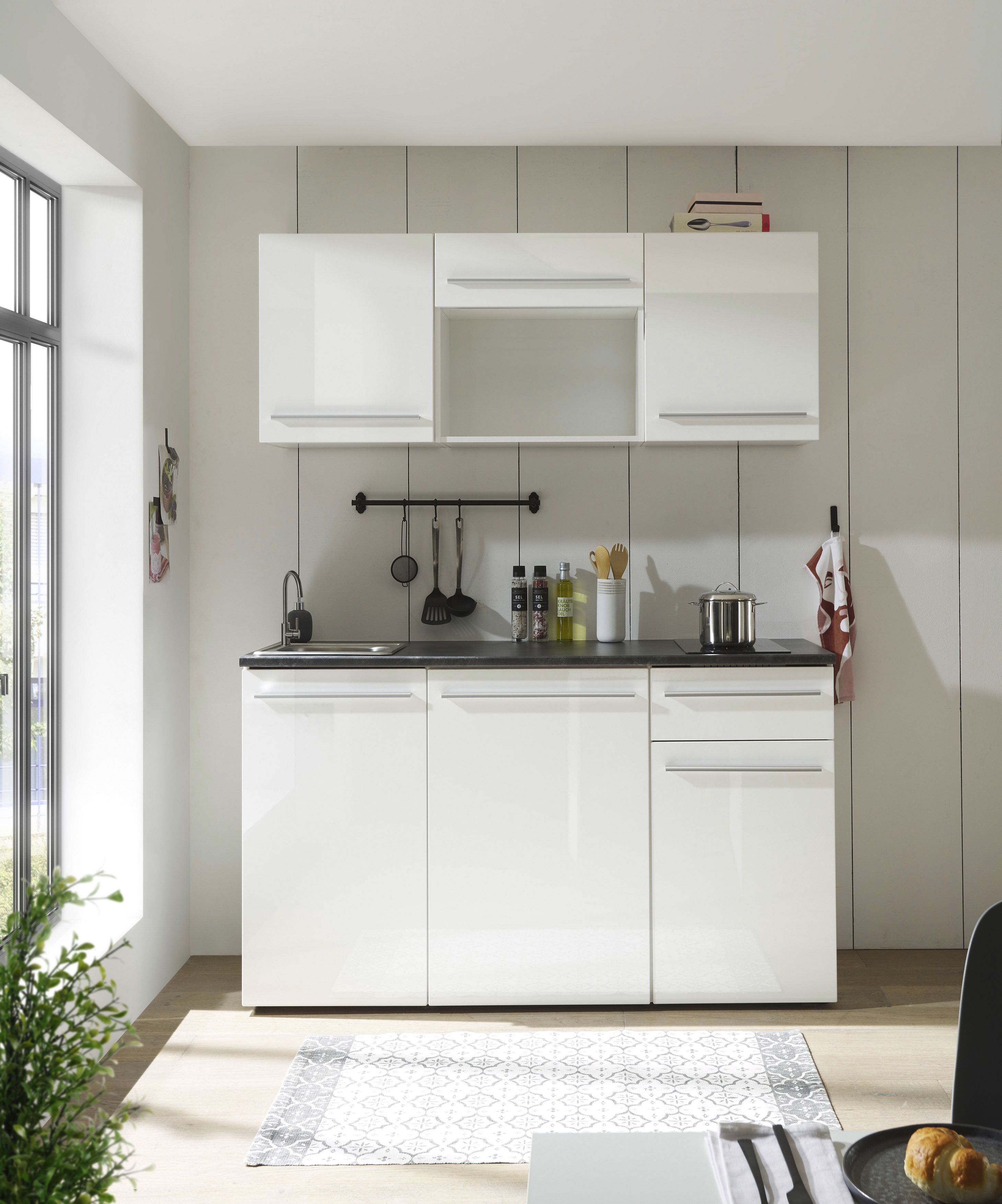 Küchenblock  JAZZ SINGLE Z 160 WHITE Küchenblock  JAZZ SINGLE Z 160 WHITE