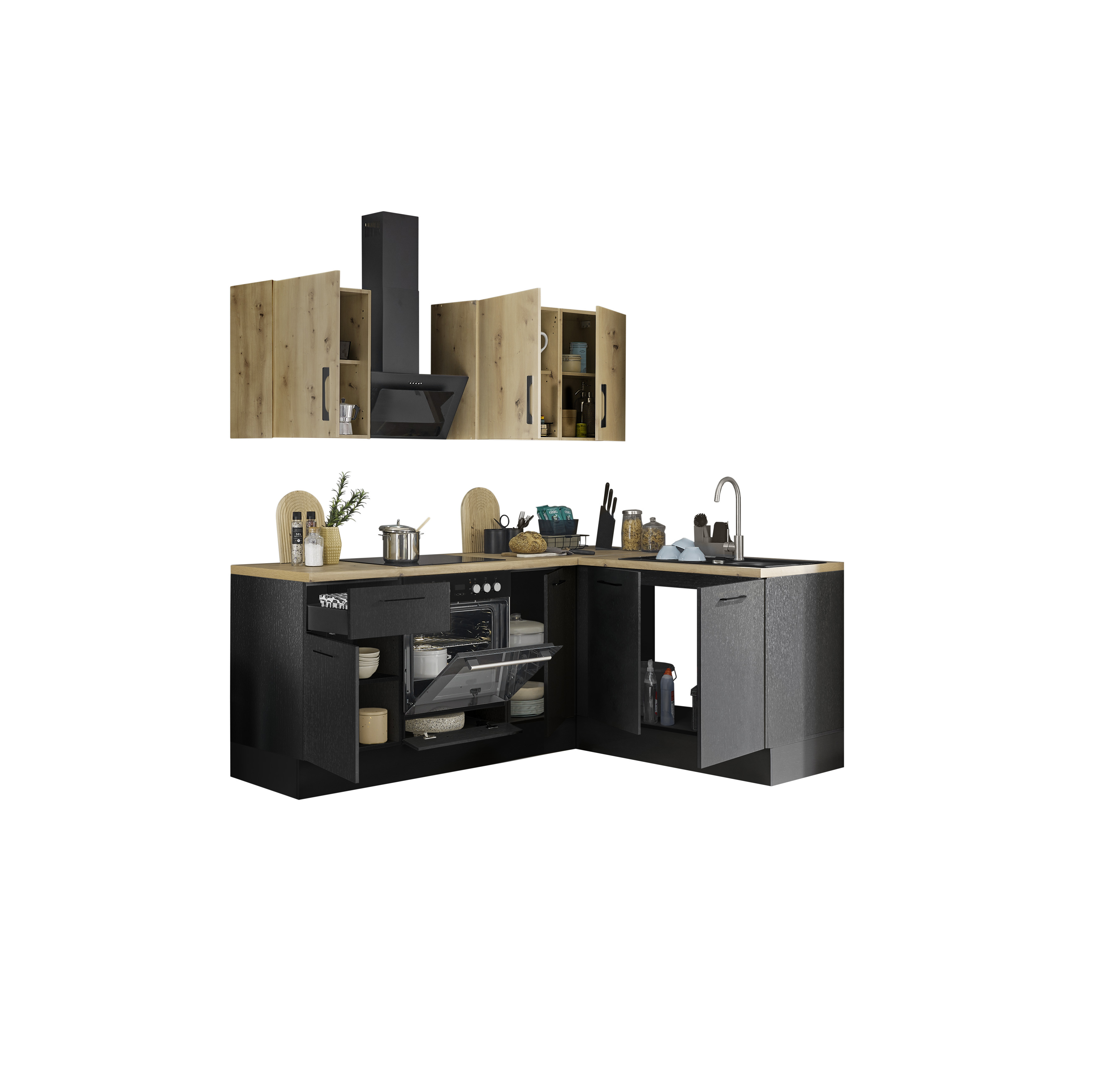 Küchenblock mit E-Geräten CORNWALL (Ecke) IV Küchenblock mit E-Geräten CORNWALL (Ecke) IV