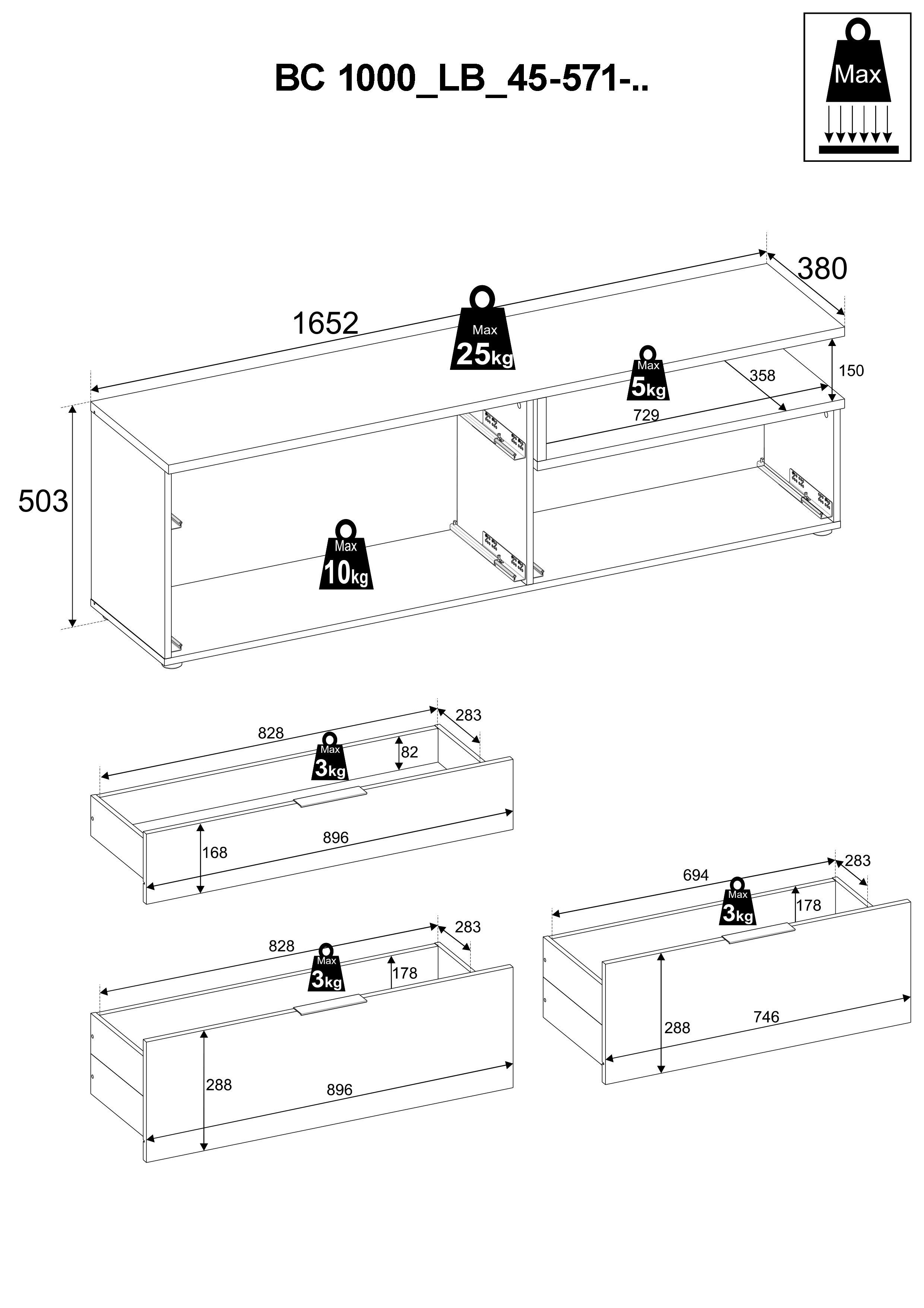 Lowboard BC 1000 Lowboard BC 1000