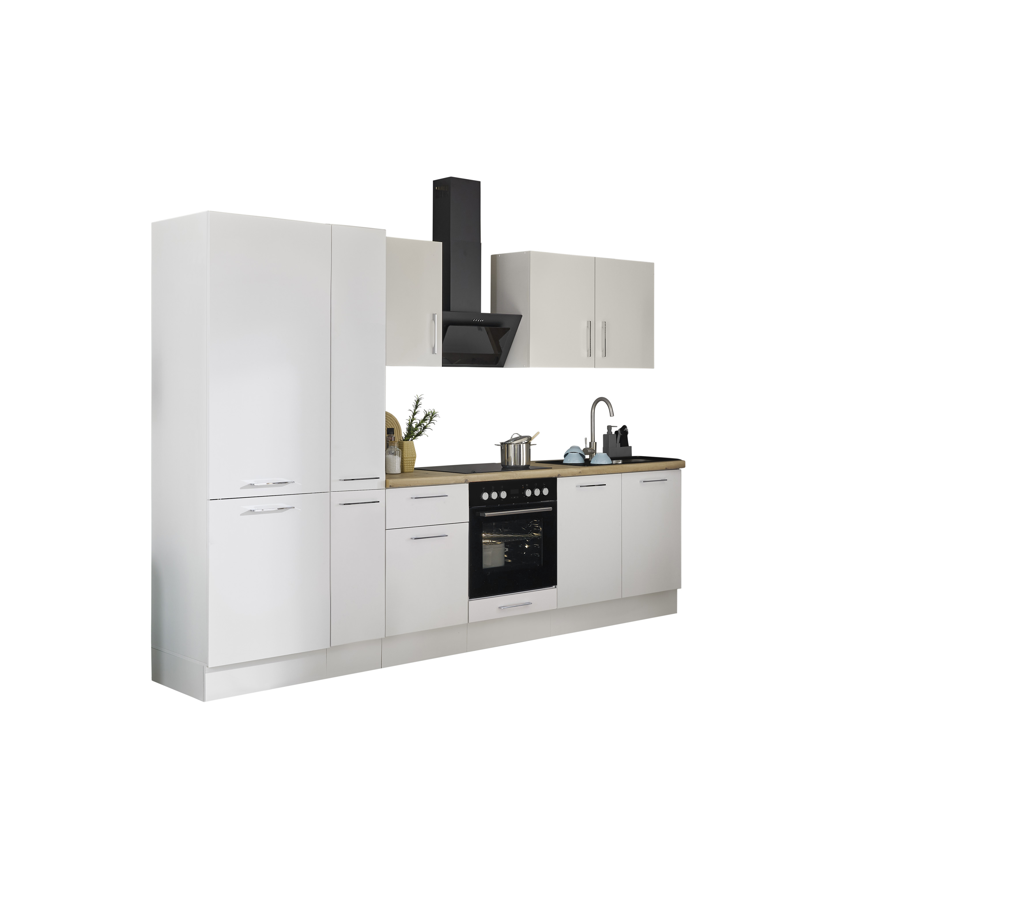 Küchenblock mit E-Geräten CORNWALL (Zeile-Kühlschrank-Apotheker) II