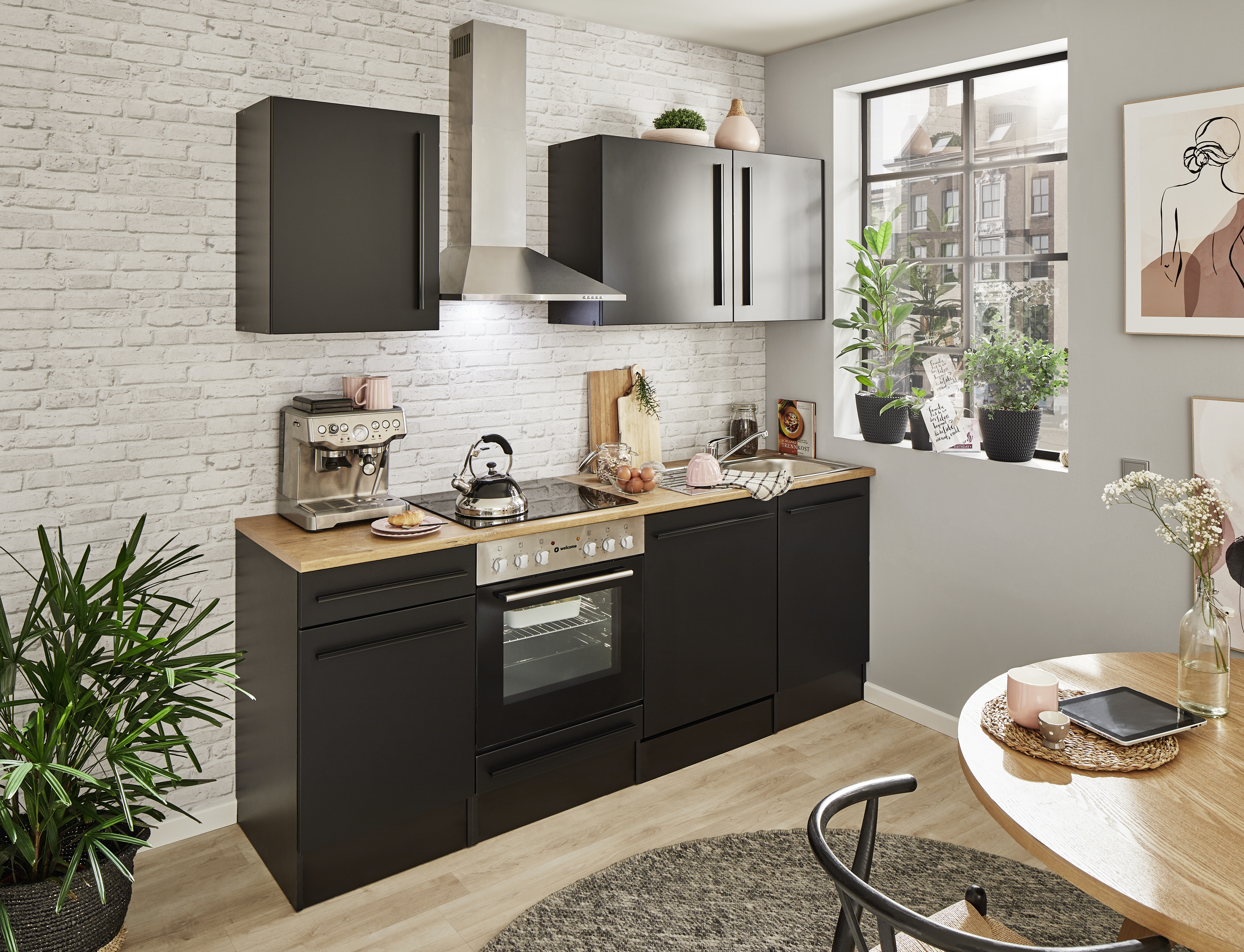 Küchenblock mit E-Geräten JAZZ 8 (Zeile) II Küchenblock mit E-Geräten JAZZ 8 (Zeile) II