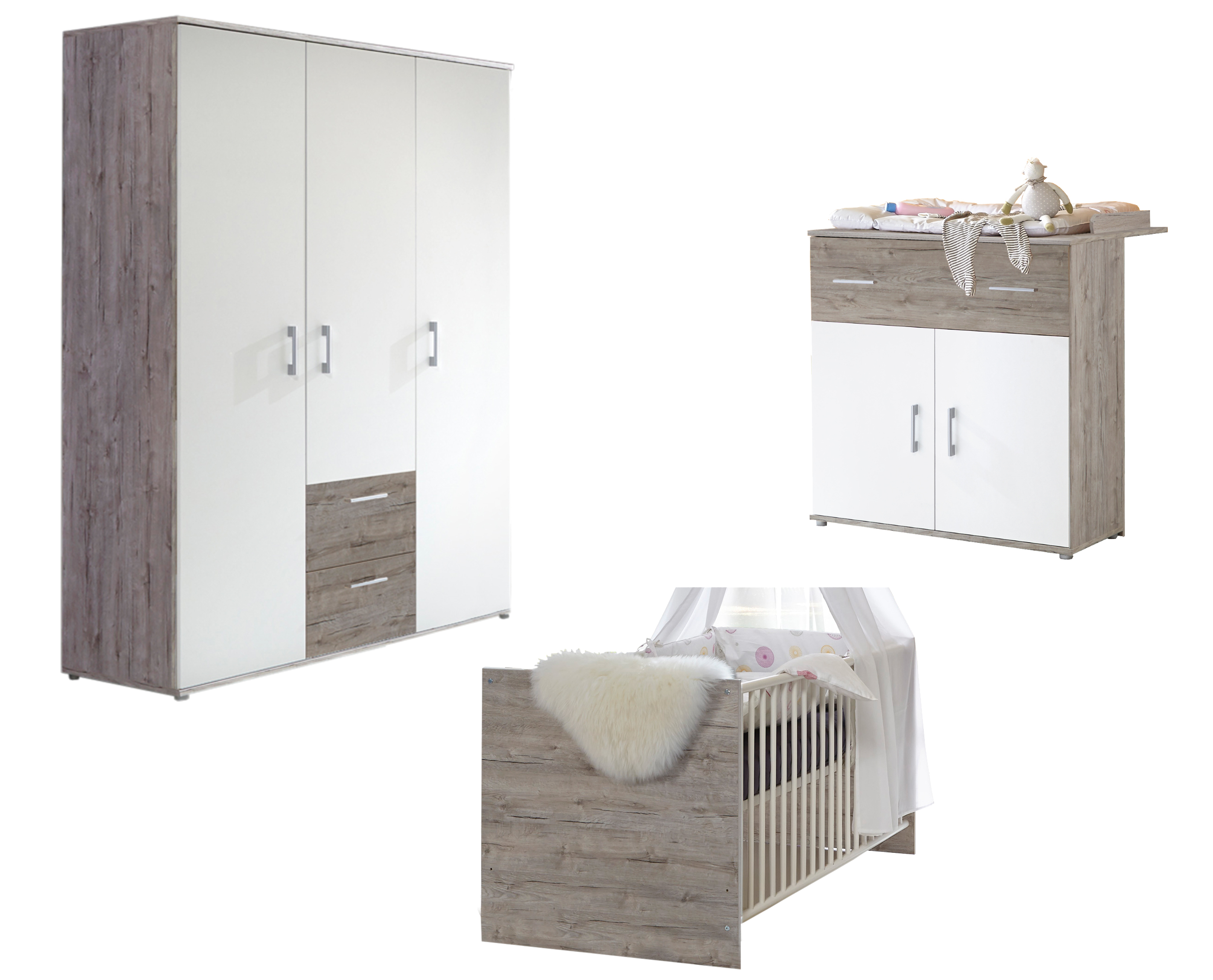 Babyzimmer-Set 3-teilig FRANZI