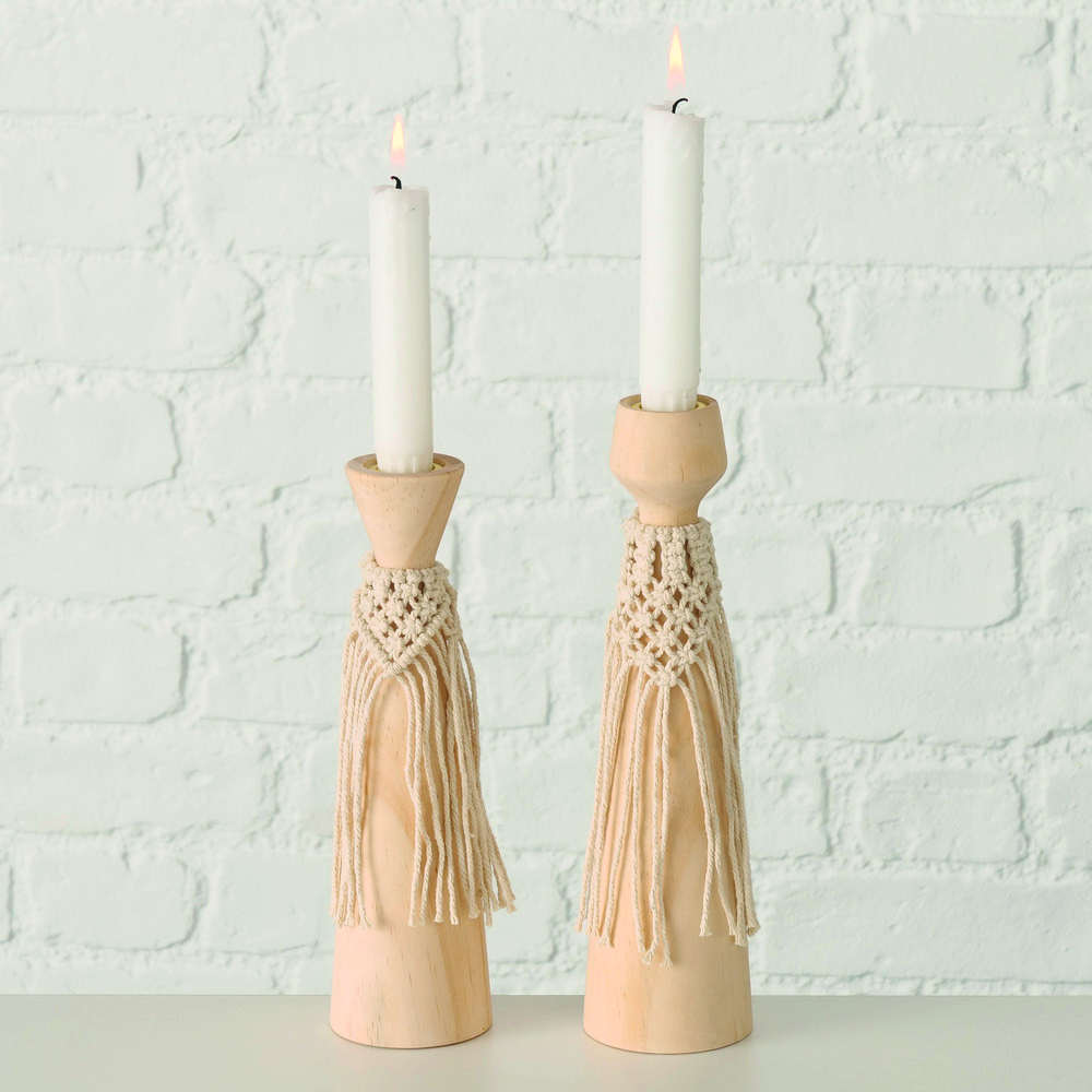 Kerzenleuchter Makramee 25cm BOHIO Kerzenleuchter Makramee 25cm BOHIO