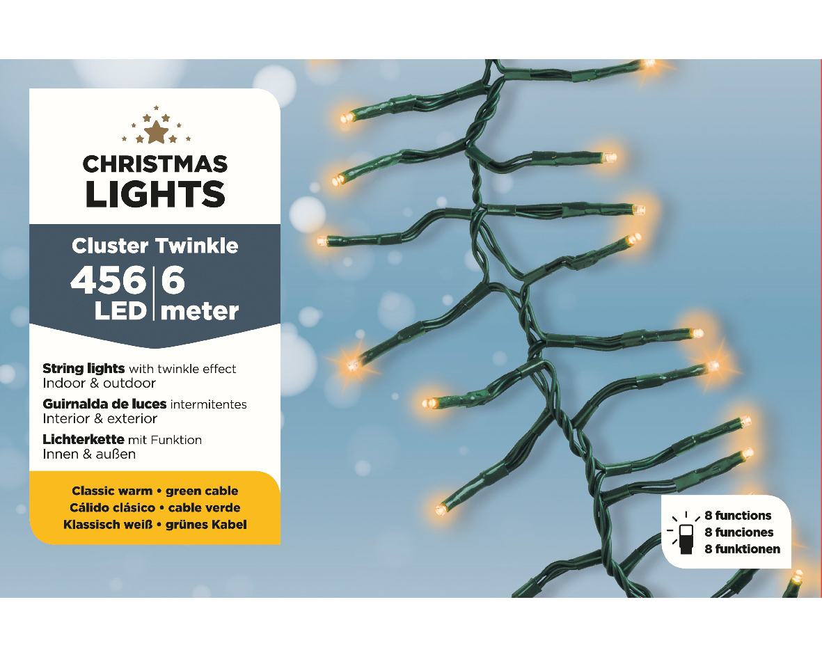 LED Cluster-Lichterkette 6m classic warm CHRISTMAS LIGHTS