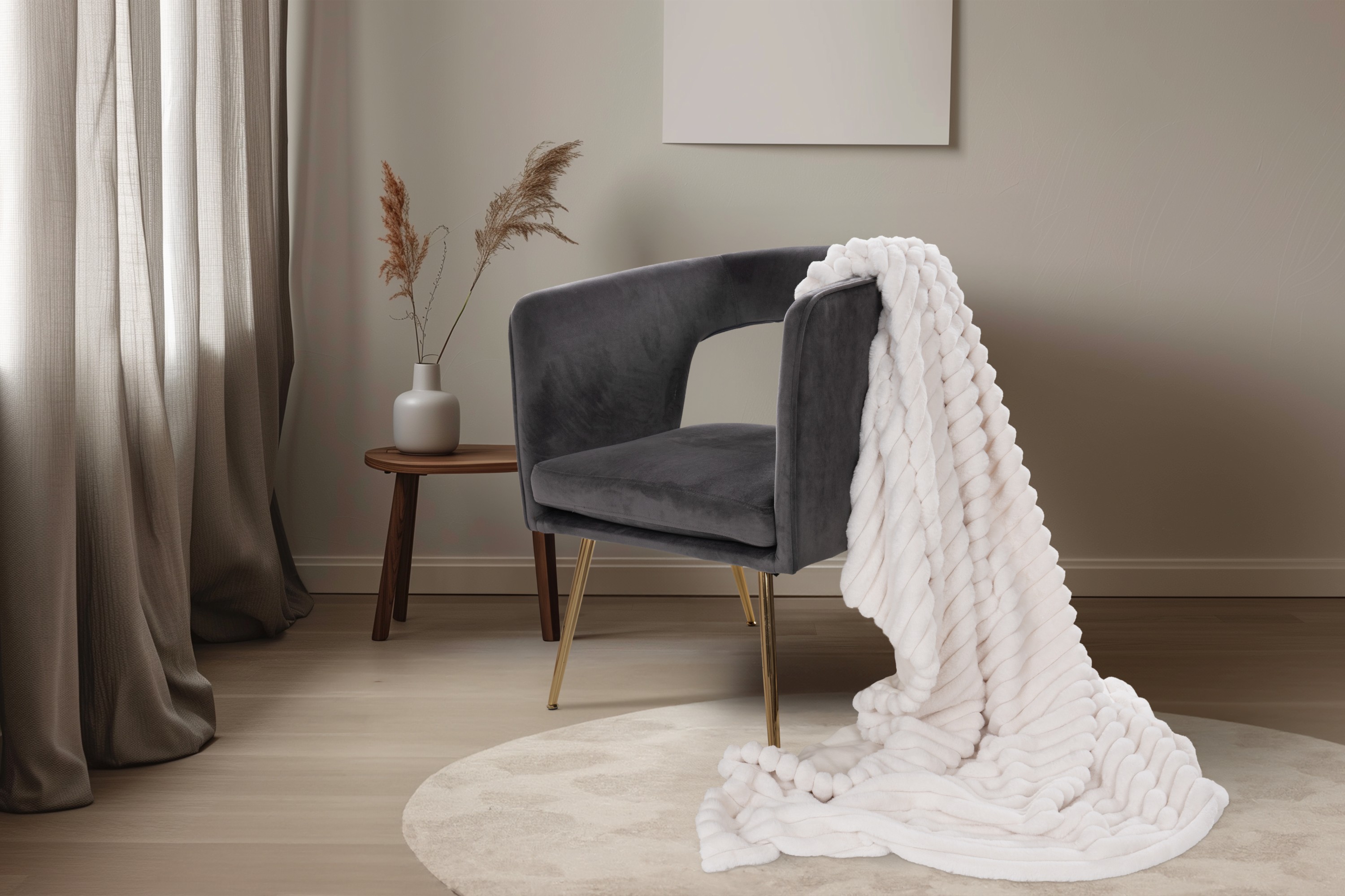 Wohndecke in Cordoptik PLUSH BLANKET