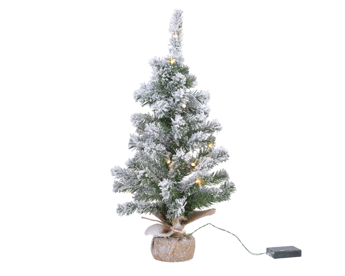Mini Tannenbaum 90cm mit LED Lichterkette beschneit IMPERIAL KIEFER