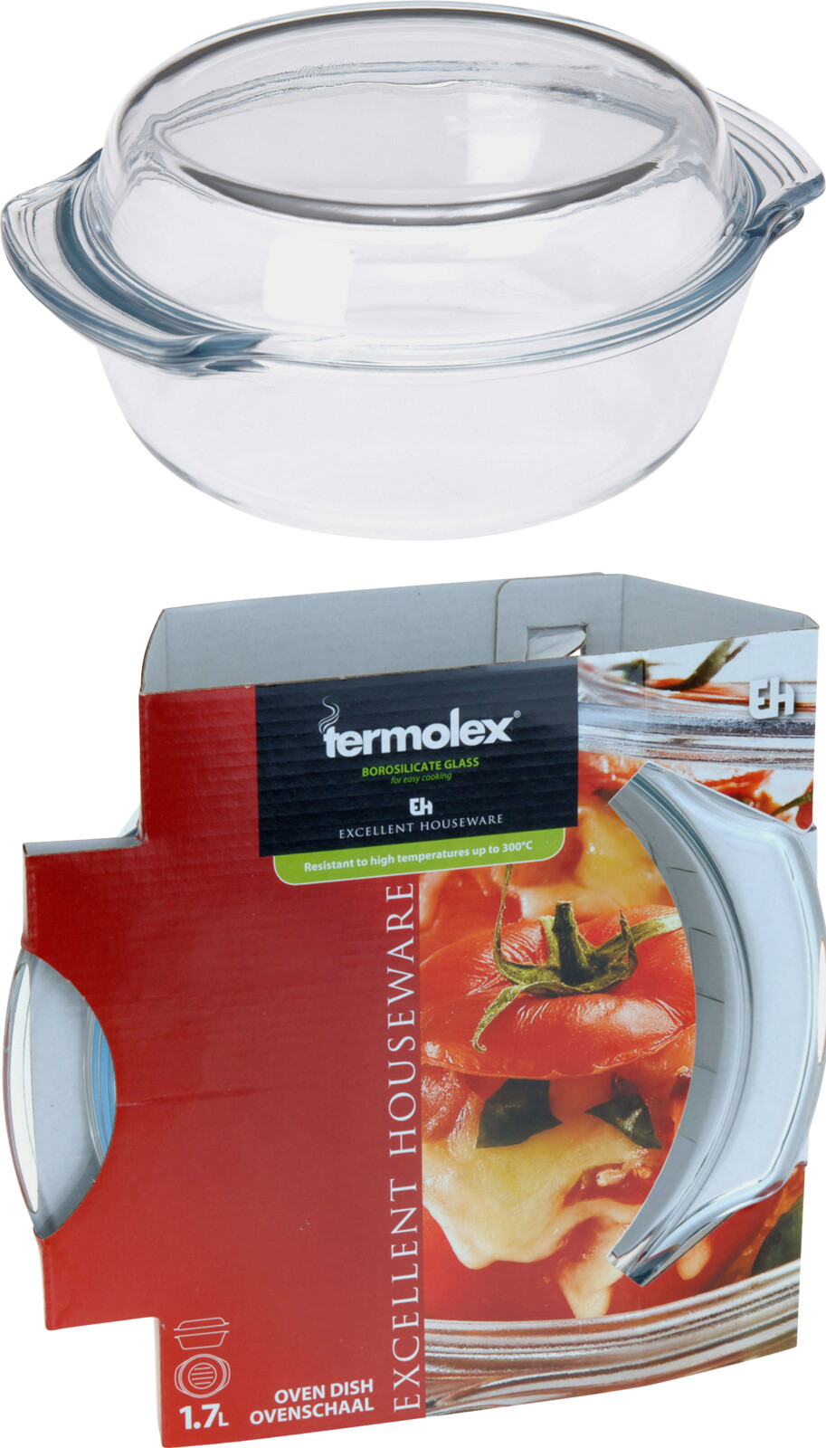 Auflaufform mit Deckel 1700ml