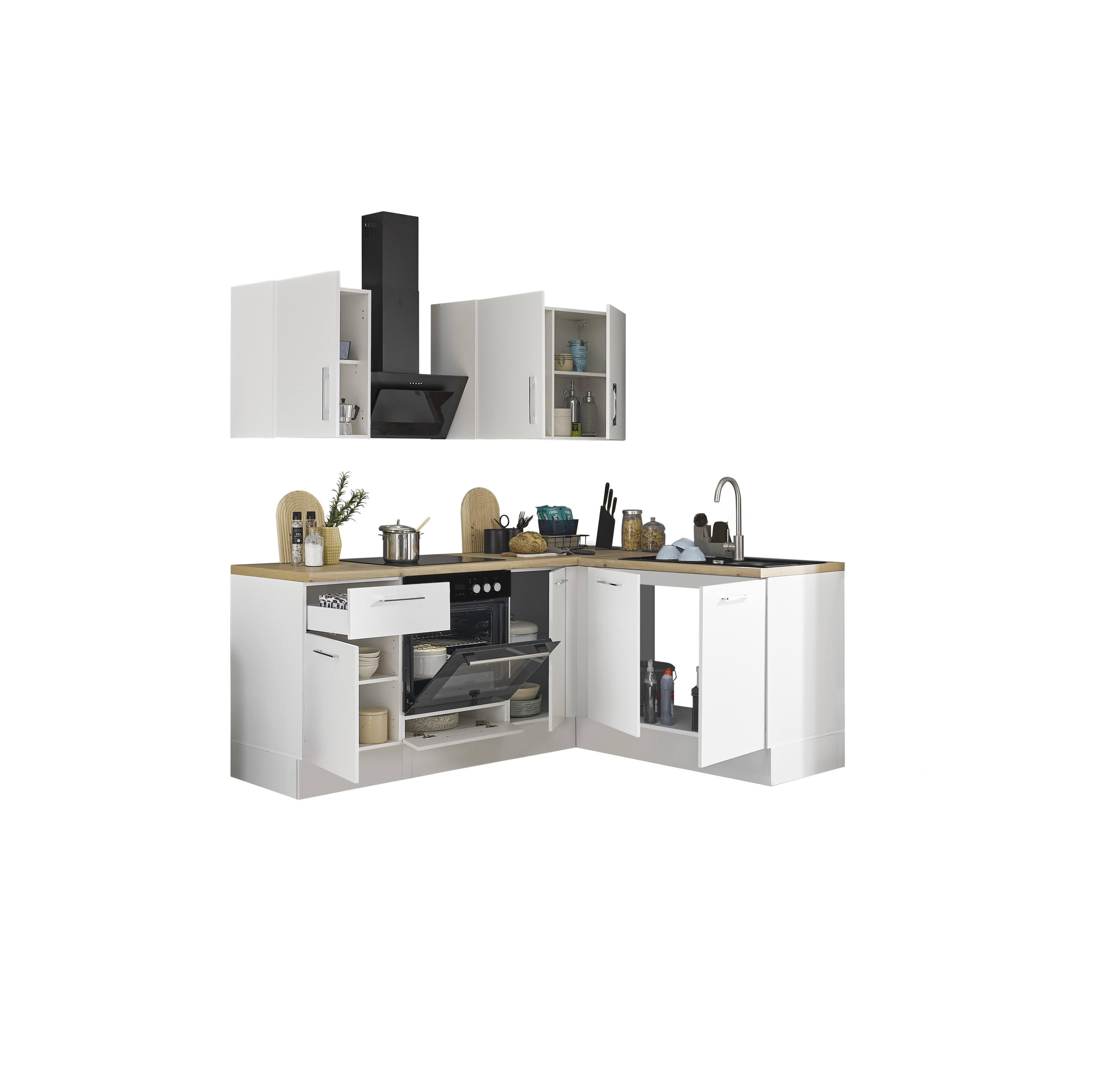 Küchenblock mit E-Geräten CORNWALL (Ecke) II Küchenblock mit E-Geräten CORNWALL (Ecke) II