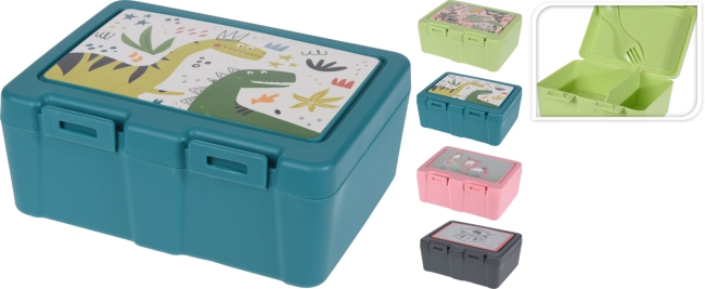 Kinder Lunchbox mit Gabel 4 sortiert