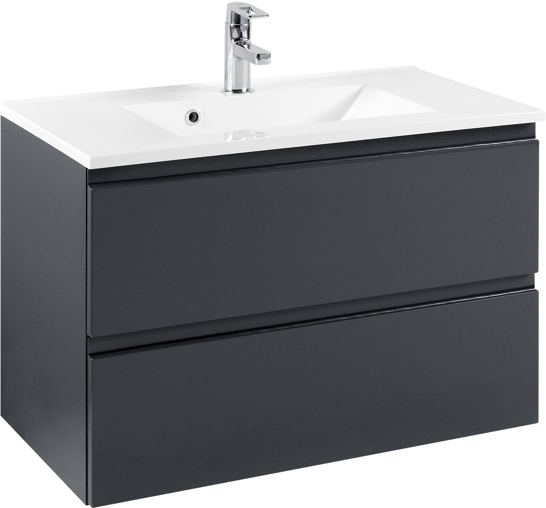 Alpenberger Germany Alpenberger Lavabo De Salle De Bain | Lavabo Encastrable | Lavabo Carré | Lavabo WC Invités 90 Cm De Large | Lavabo à Main Avec Revêtement En Céramique Nano