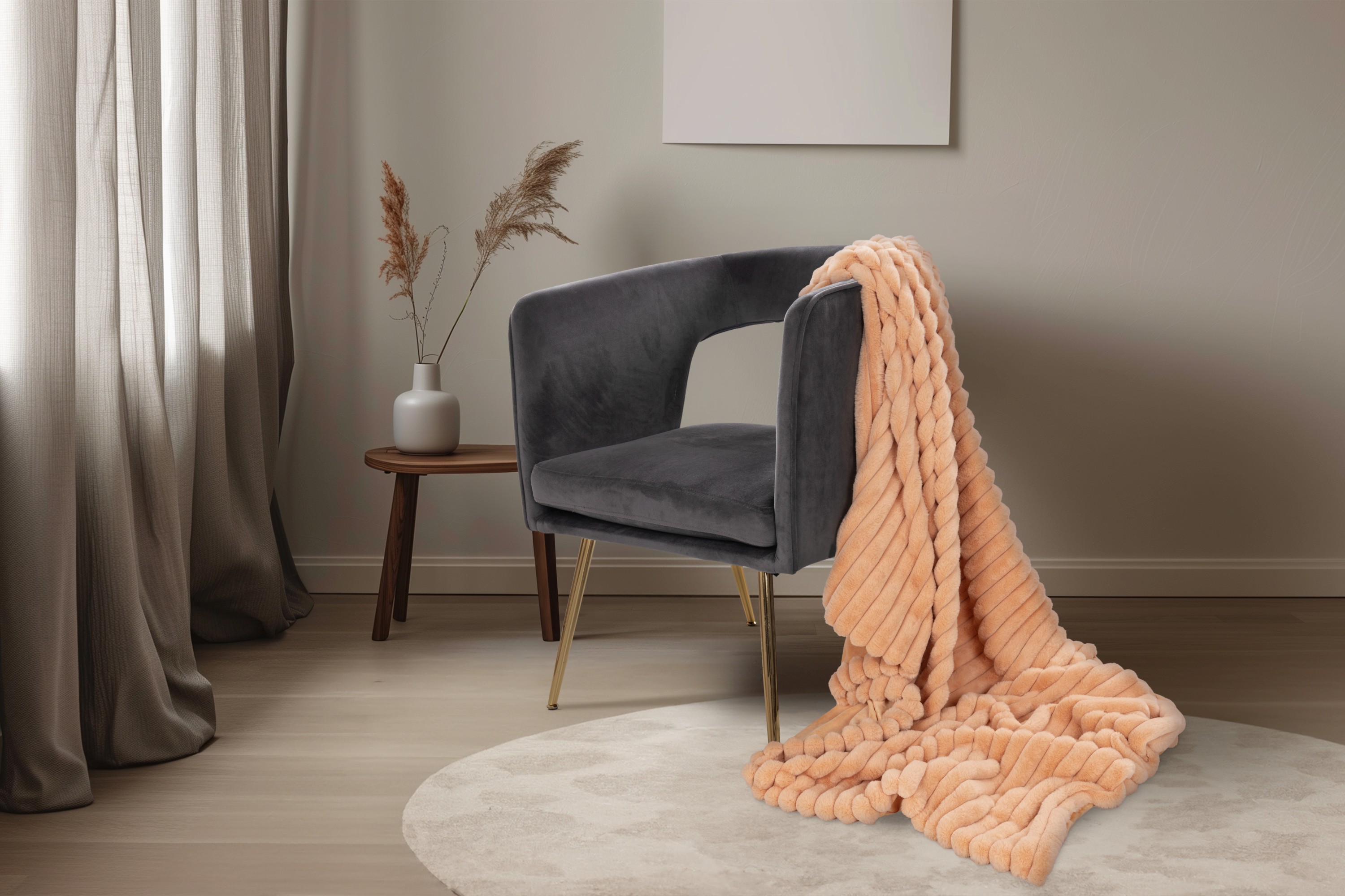 Wohndecke in Cordoptik PLUSH BLANKET