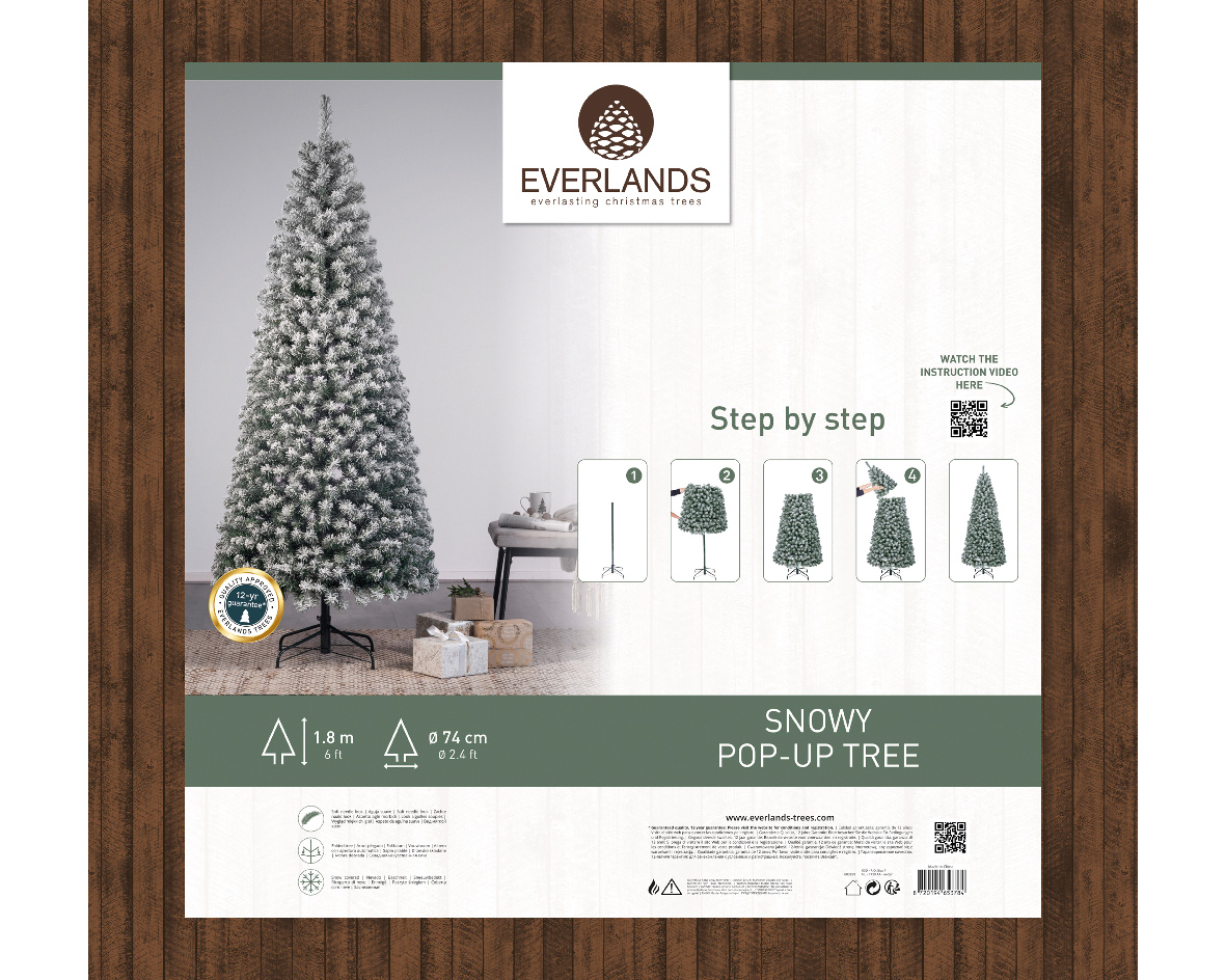 Tannenbaum 180cm beschneit POP-UP