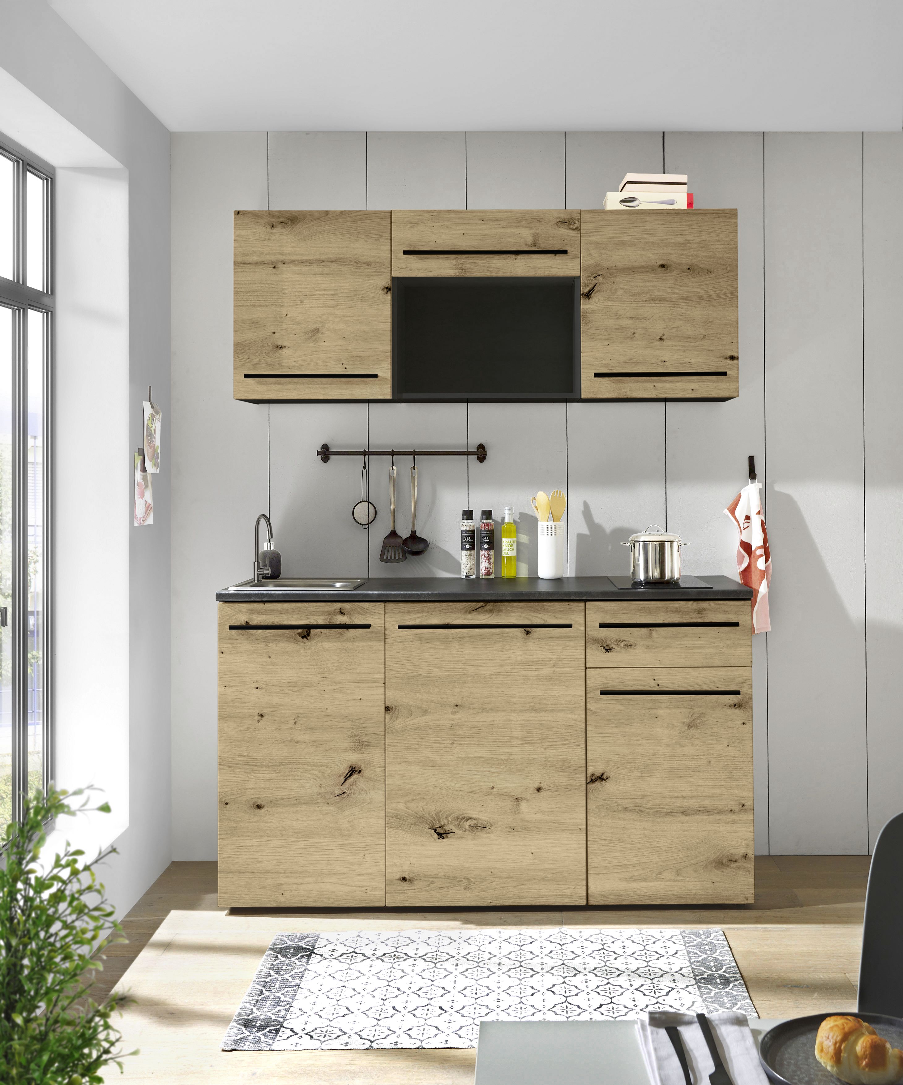 Küchenblock  JAZZ SINGLE Z 160 Eiche Küchenblock  JAZZ SINGLE Z 160 Eiche