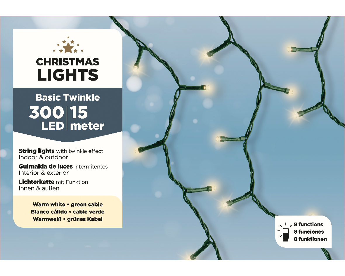 LED Basic-Lichterkette 15m classic warm CHRISTMAS LIGHTS