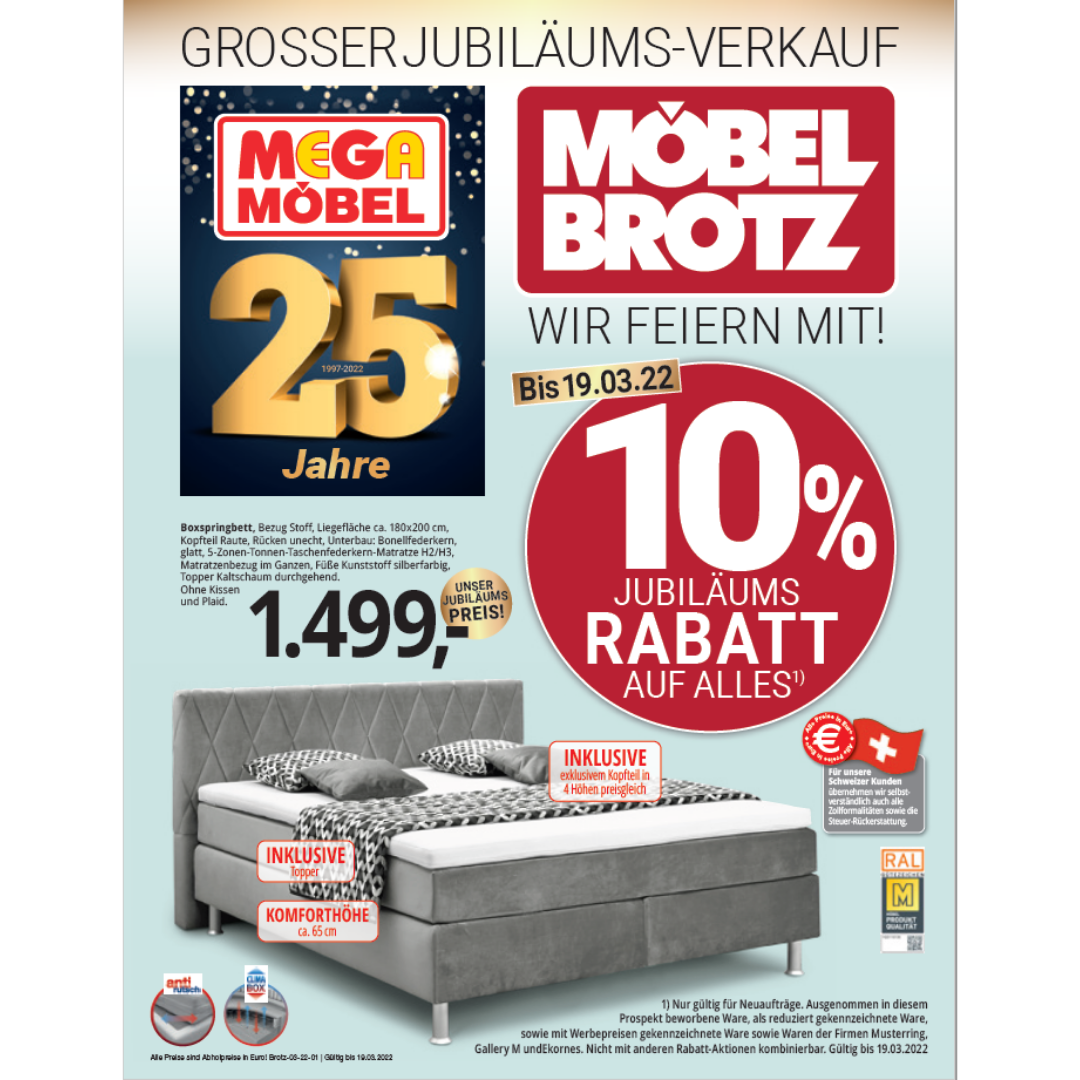 Wir feiern 25 Jahre Mega Möbel