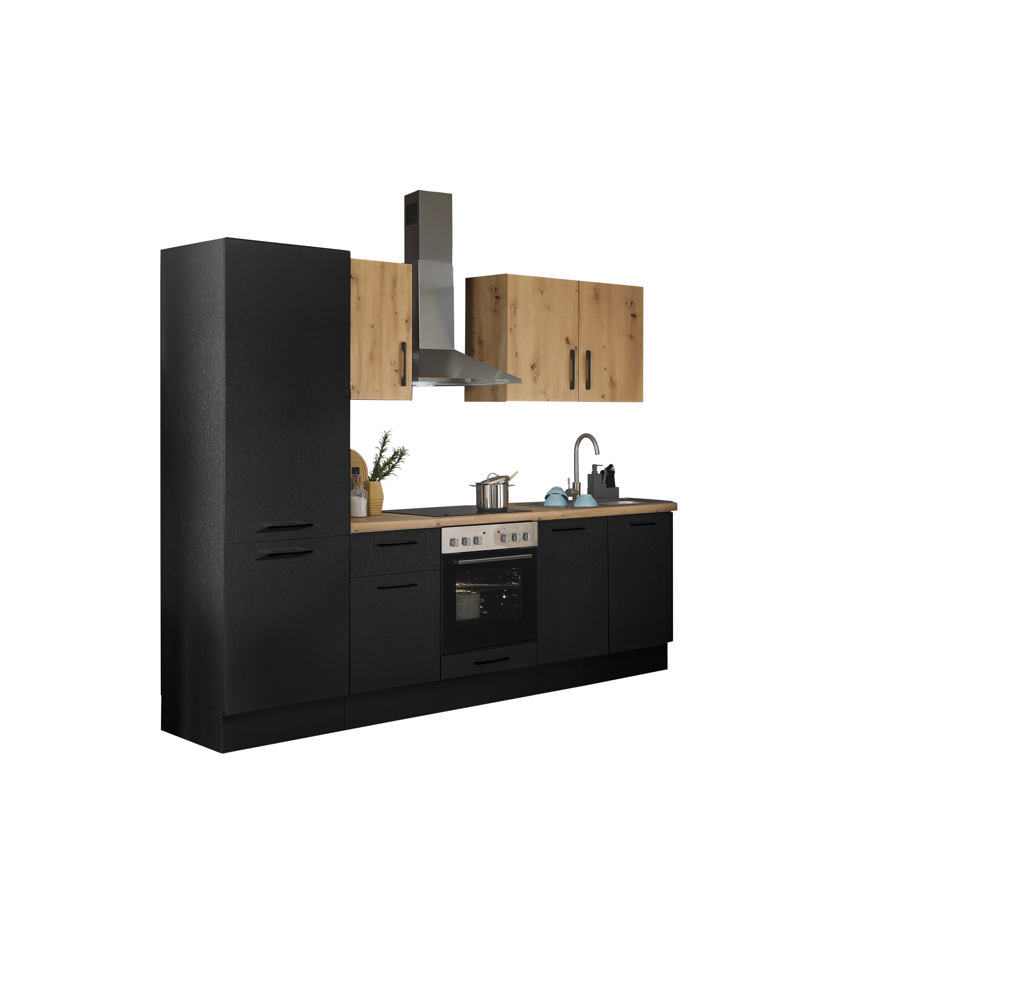 Küchenblock mit E-Geräten CORNWALL (Zeile-Kühlschrank) III Küchenblock mit E-Geräten CORNWALL (Zeile-Kühlschrank) III