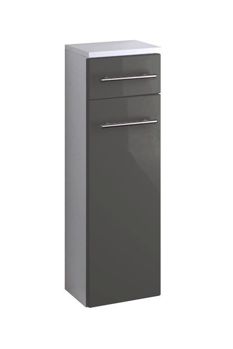 Meuble haut 25 cm PARMA | ton aubergine ultra brillant - blanc | 516109-2